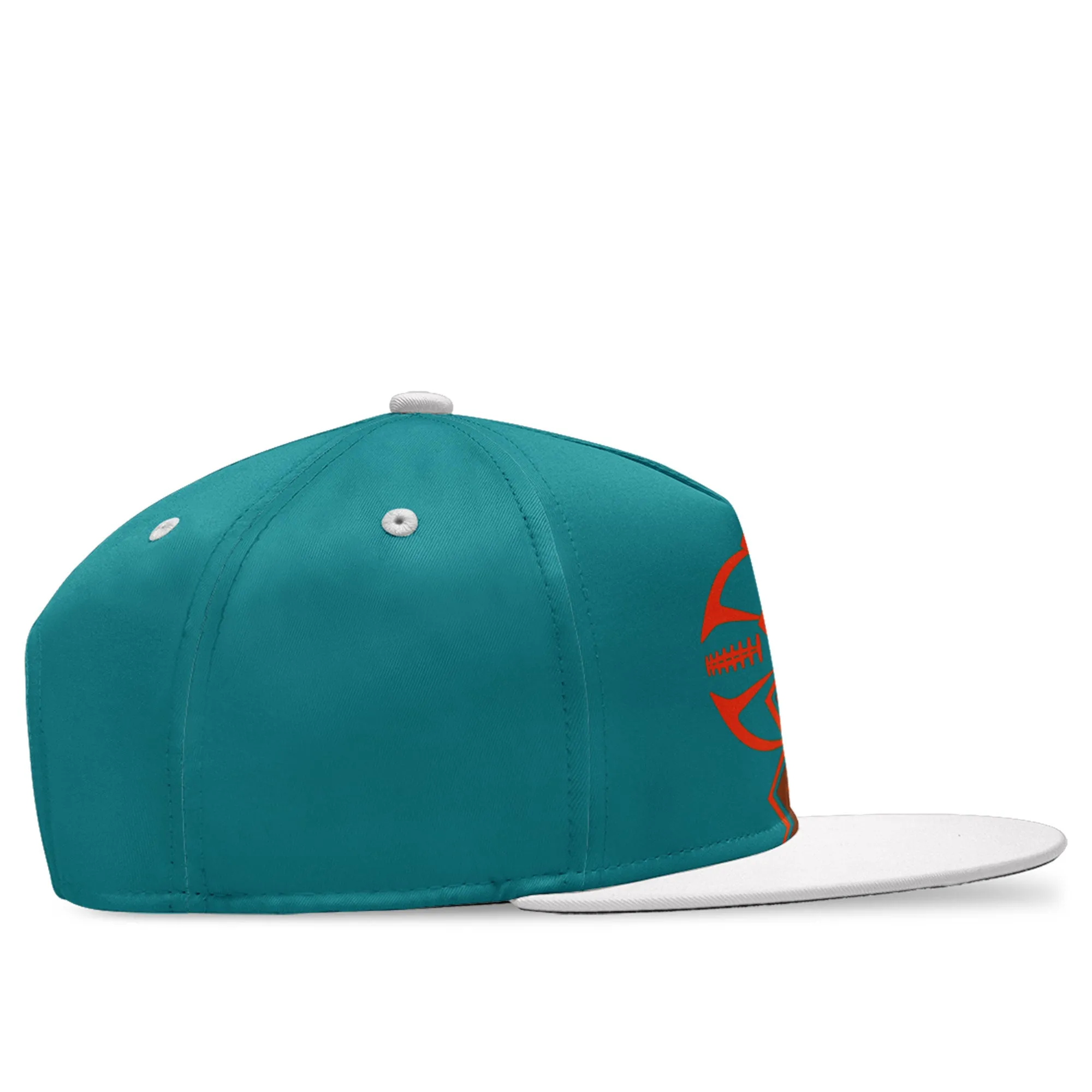 Custom Orange Blue Florida Hat Sport Design Cap Stitched Adjustable Personalized PR067B-D028017-28
