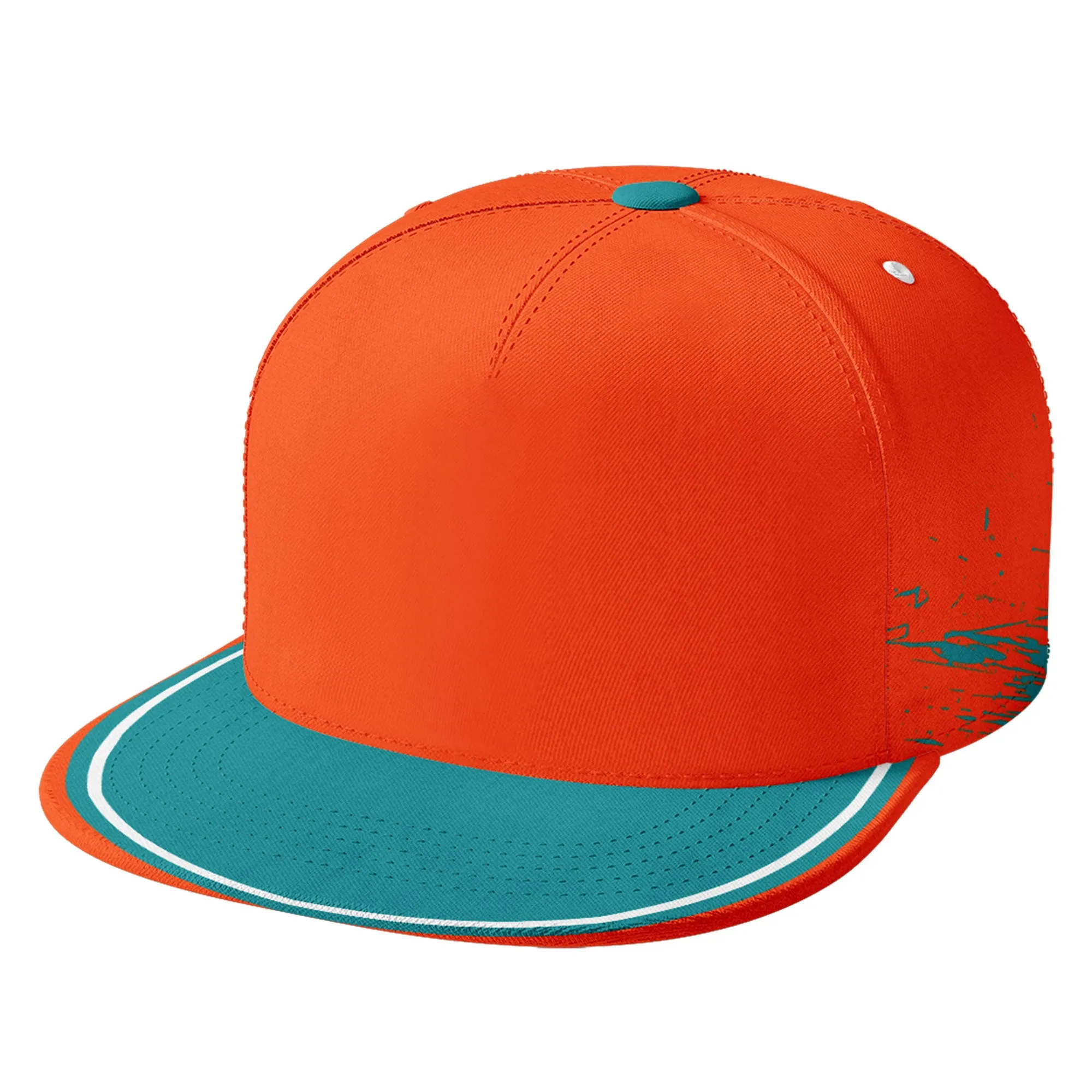 Custom Orange Blue Miami Football Jersey and Hat Combo Offer Personalized Combo ZH-D020326-24