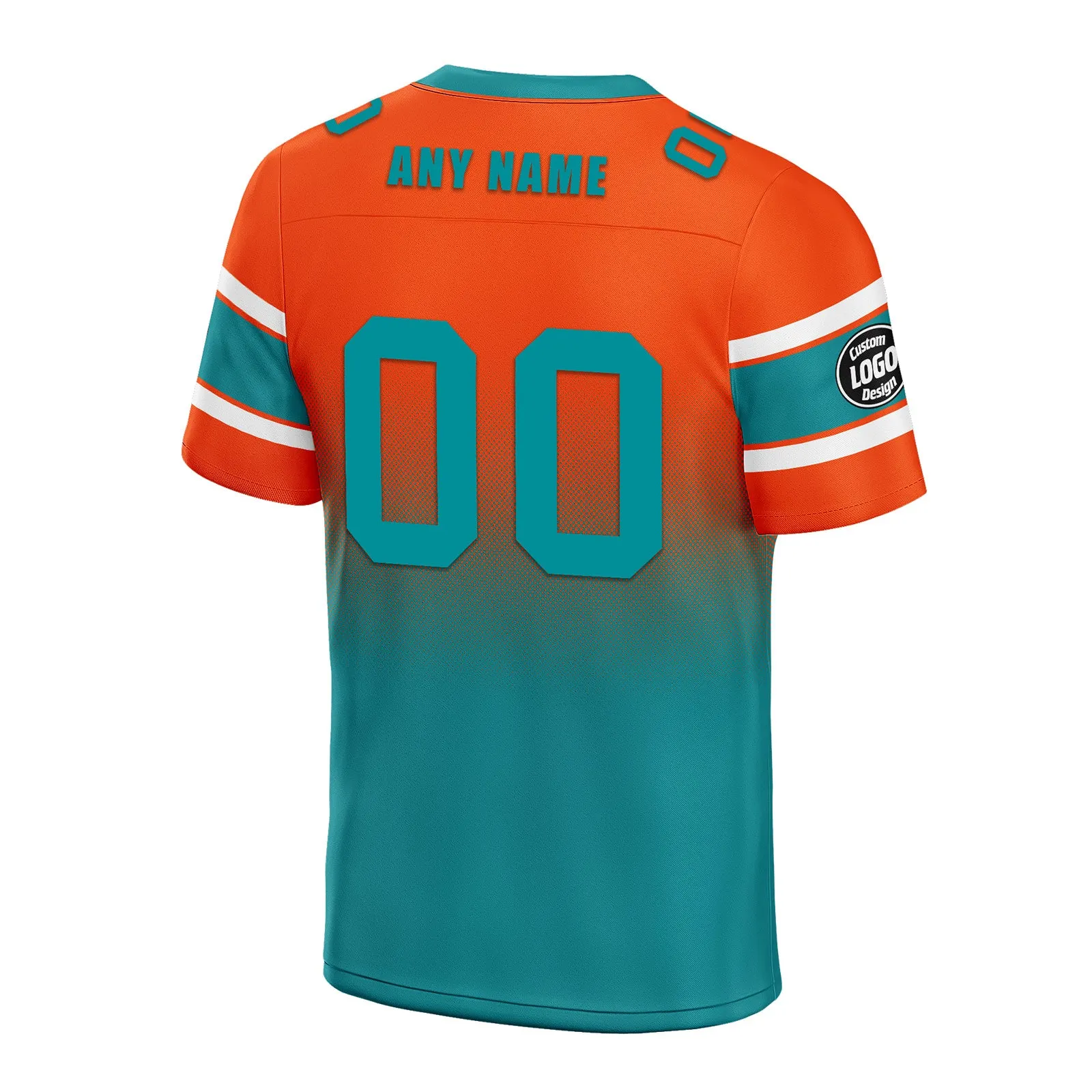 Custom Orange Blue Miami Football Jersey and Hat Combo Offer Personalized Combo ZH-D020326-24