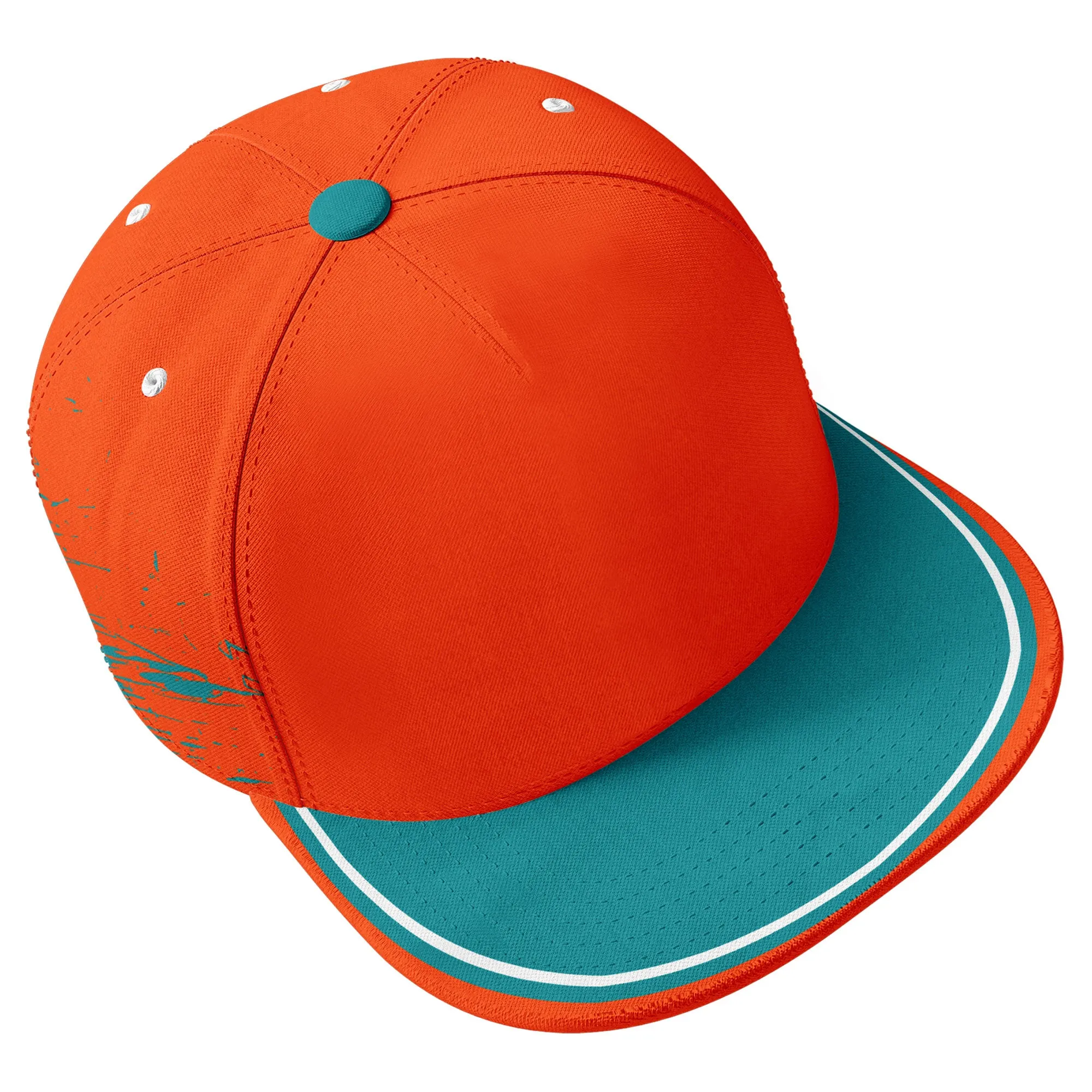 Custom Orange Blue Miami Football Jersey and Hat Combo Offer Personalized Combo ZH-D020326-24