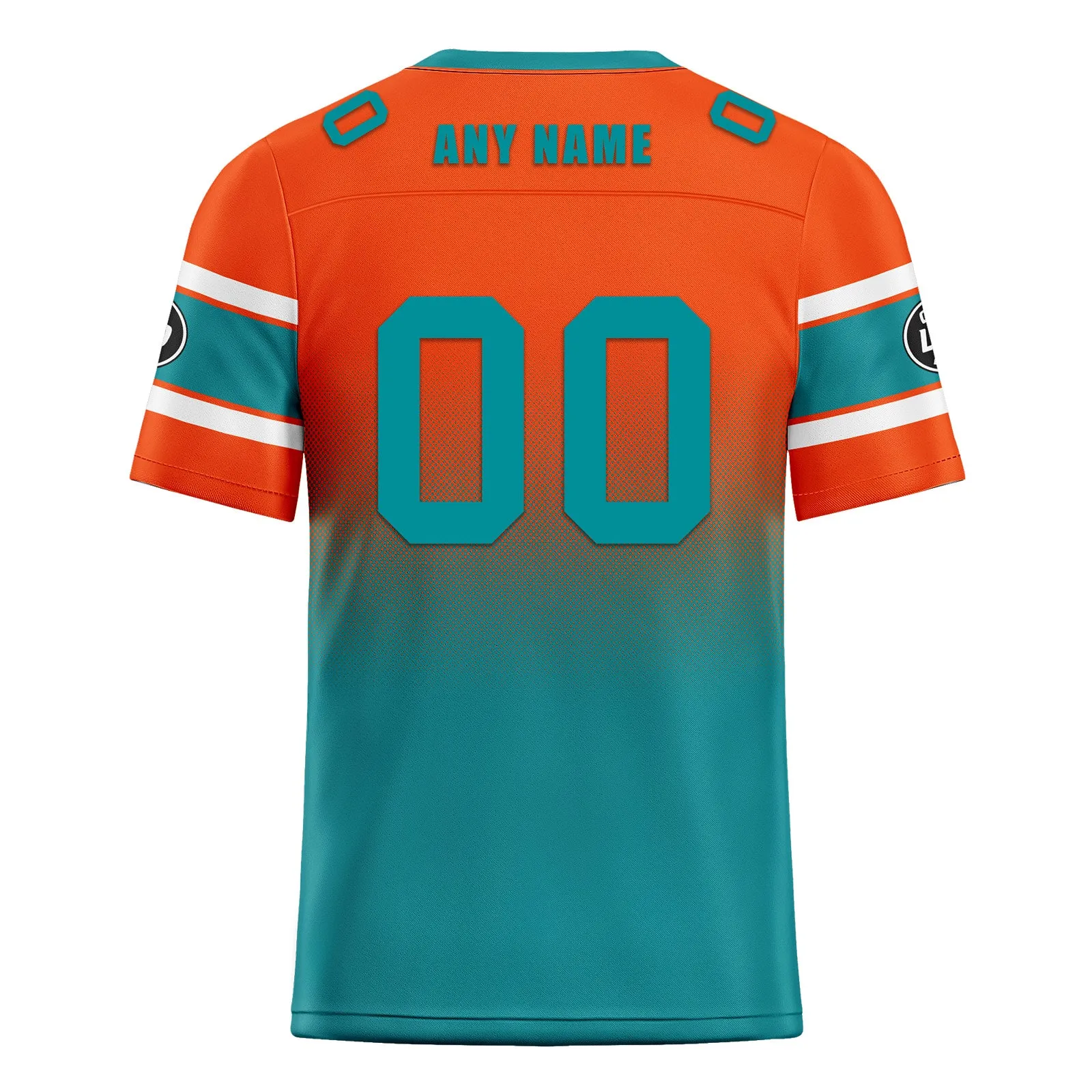 Custom Orange Blue Miami Football Jersey and Hat Combo Offer Personalized Combo ZH-D020326-24