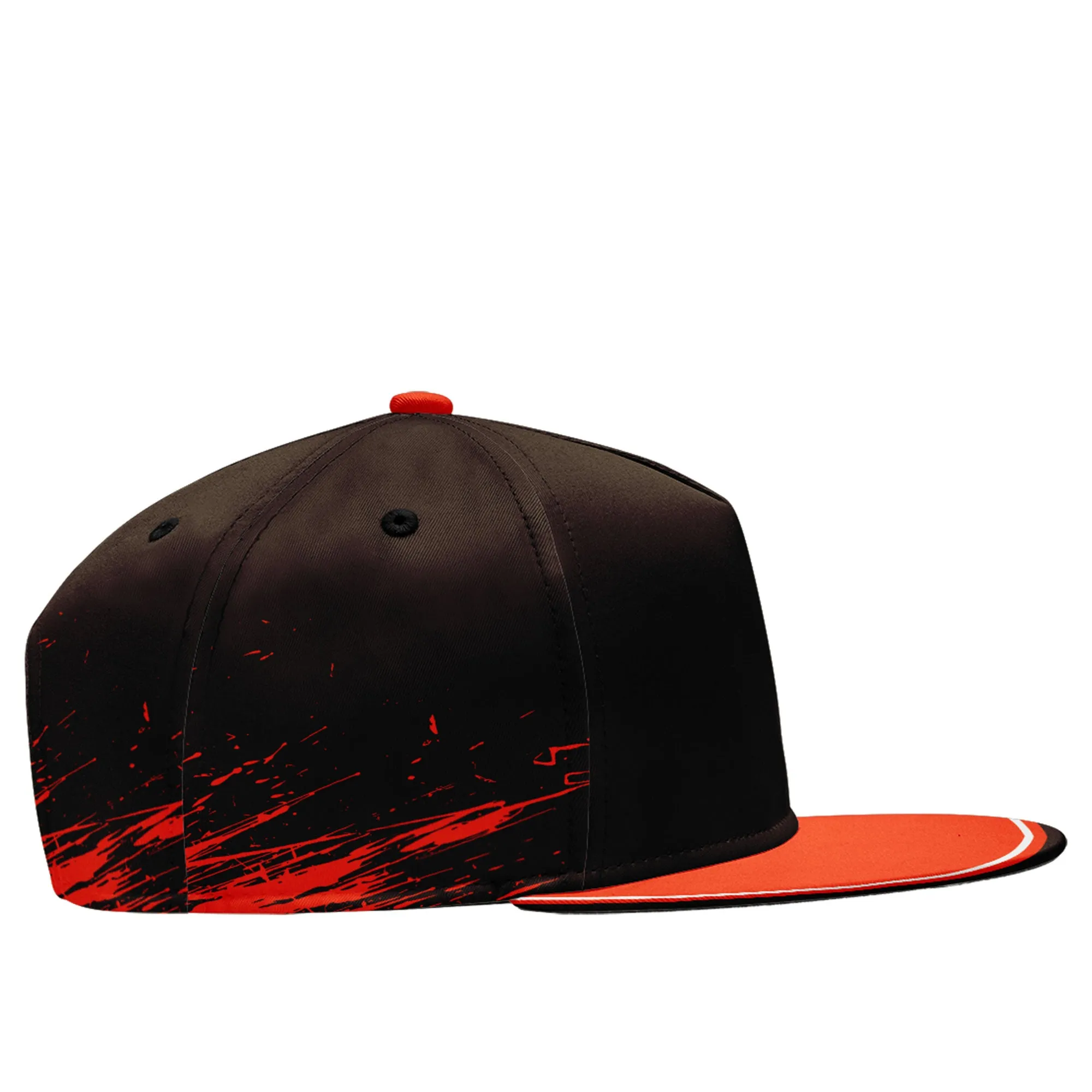 Custom Orange Brown Cleveland Hat Sport Design Cap Stitched Adjustable Personalized PR067B-D020261-8