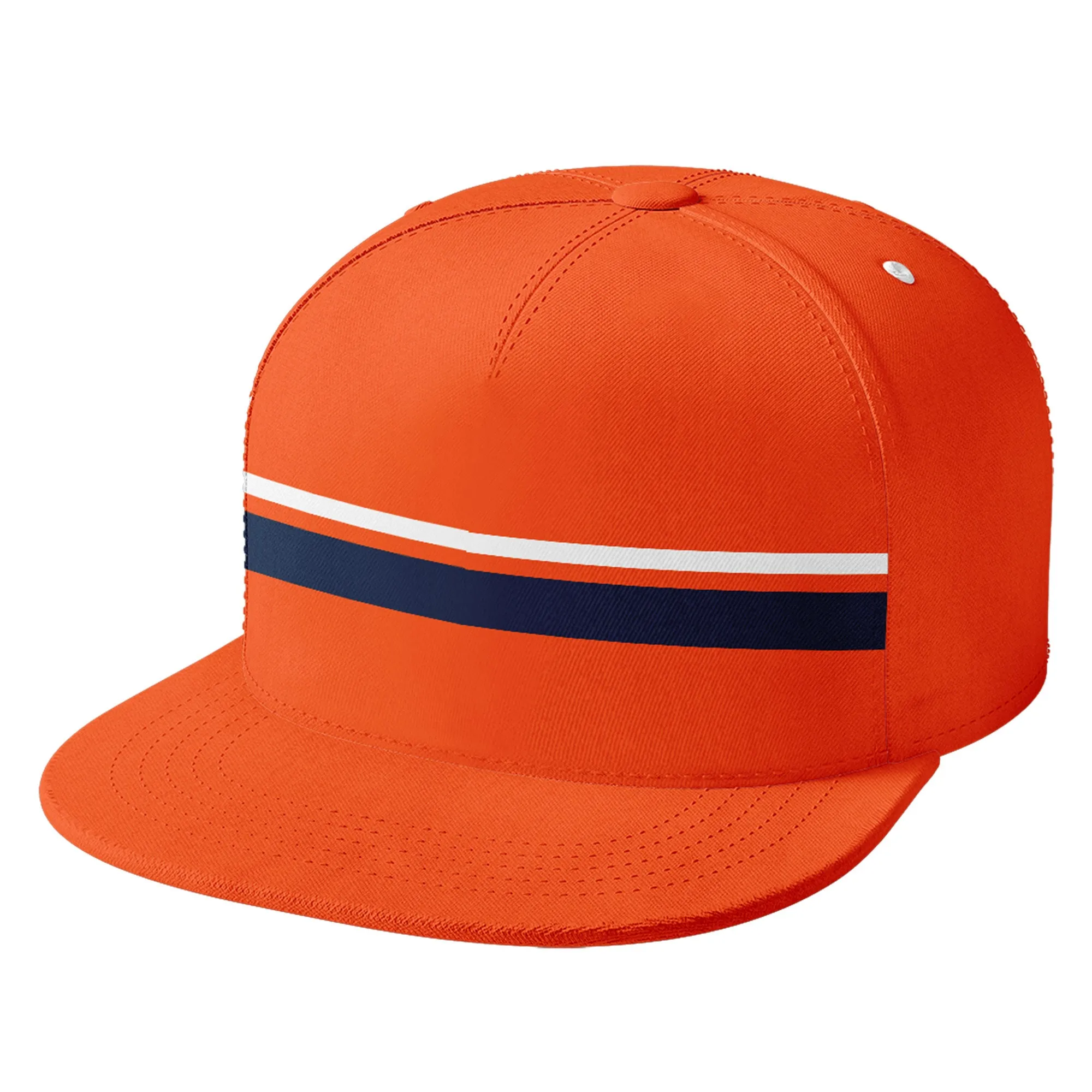 Custom Orange Denver Hat Sport Design Cap Stitched Adjustable Personalized PR067B-D020262-10