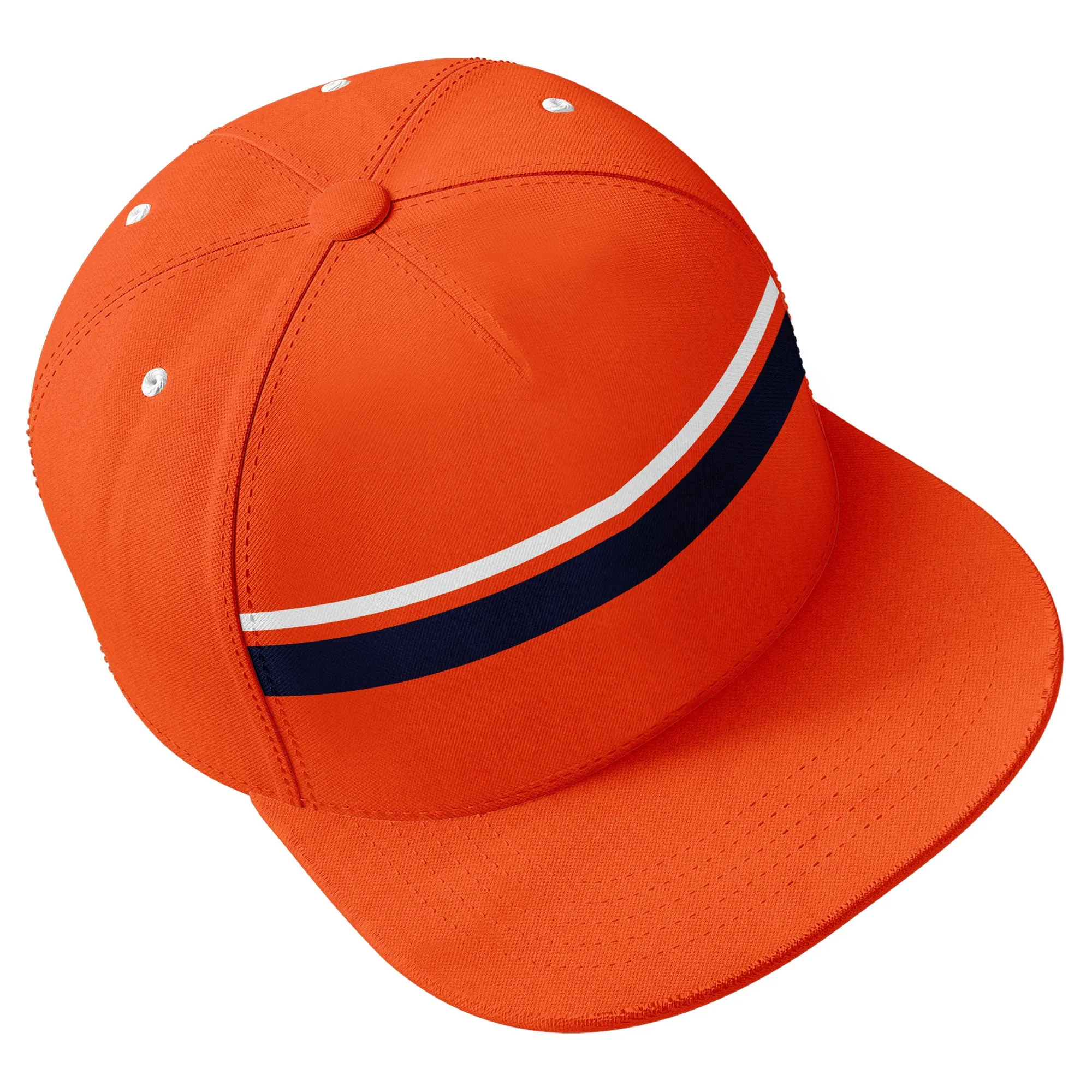 Custom Orange Denver Hat Sport Design Cap Stitched Adjustable Personalized PR067B-D020262-10