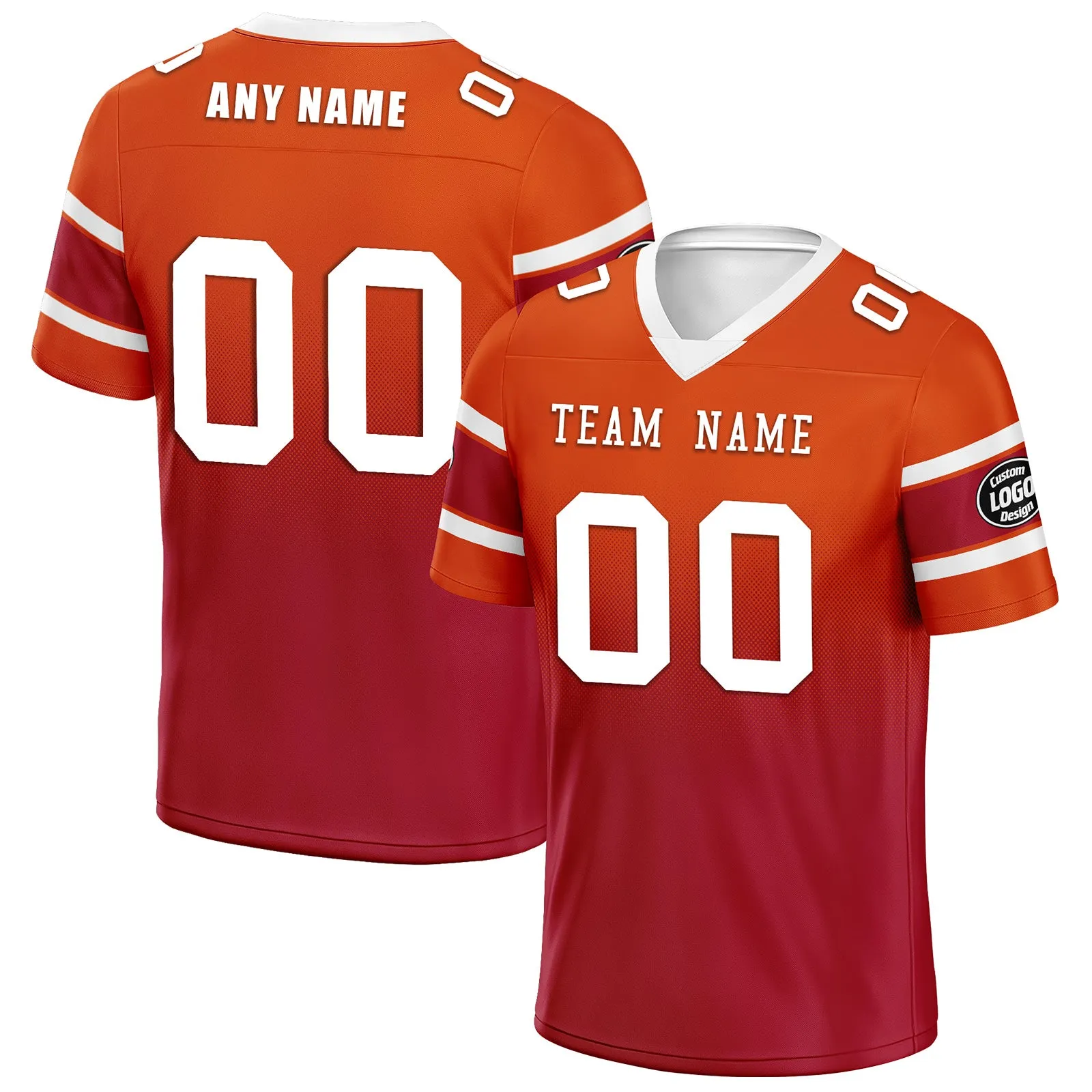 Custom Orange Red Tampa Bay Football Jersey and Hat Combo Offer Personalized Combo ZH-D020326-29