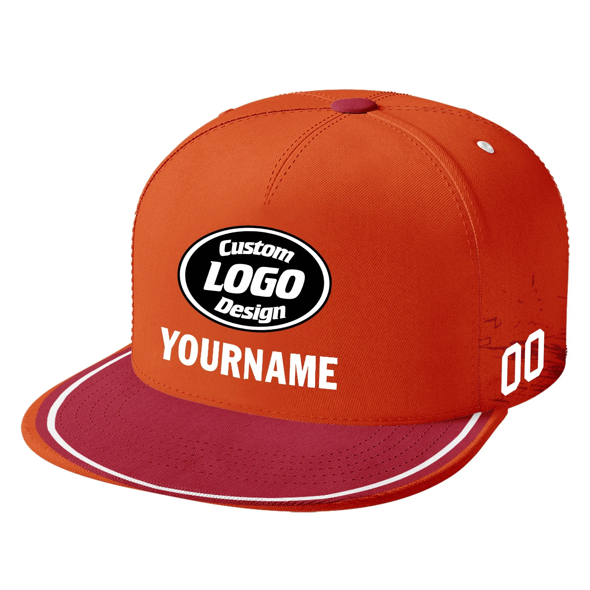 Custom Orange Red Tampa Bay Football Jersey and Hat Combo Offer Personalized Combo ZH-D020326-29