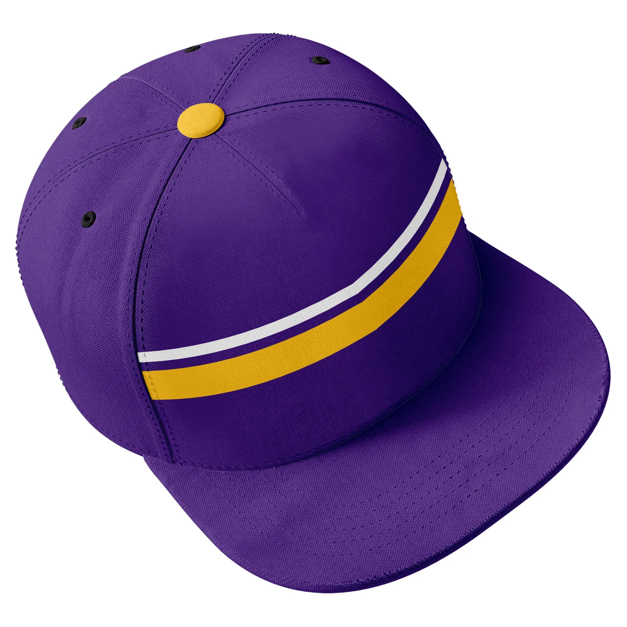 Custom Purple Minnesota Hat Sport Design Cap Stitched Adjustable Personalized PR067B-D020262-17