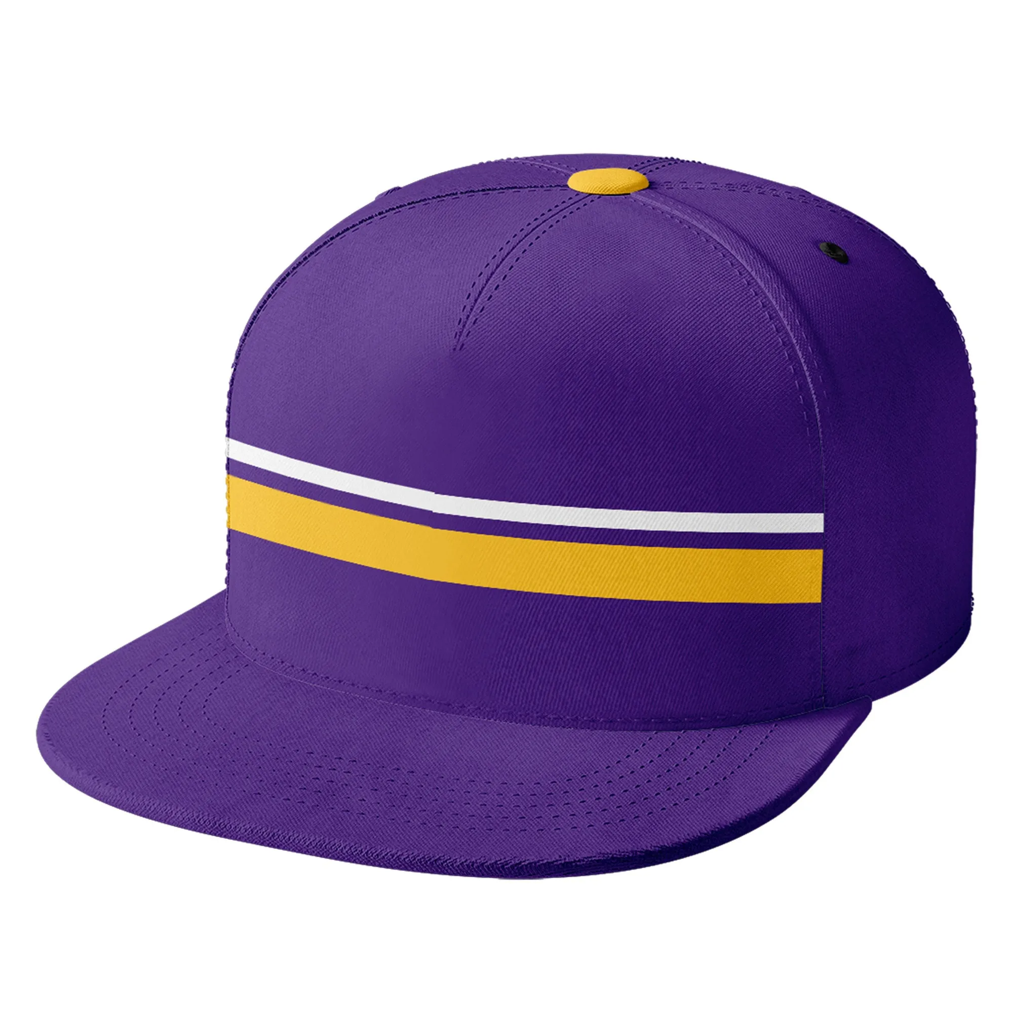Custom Purple Minnesota Hat Sport Design Cap Stitched Adjustable Personalized PR067B-D020262-17