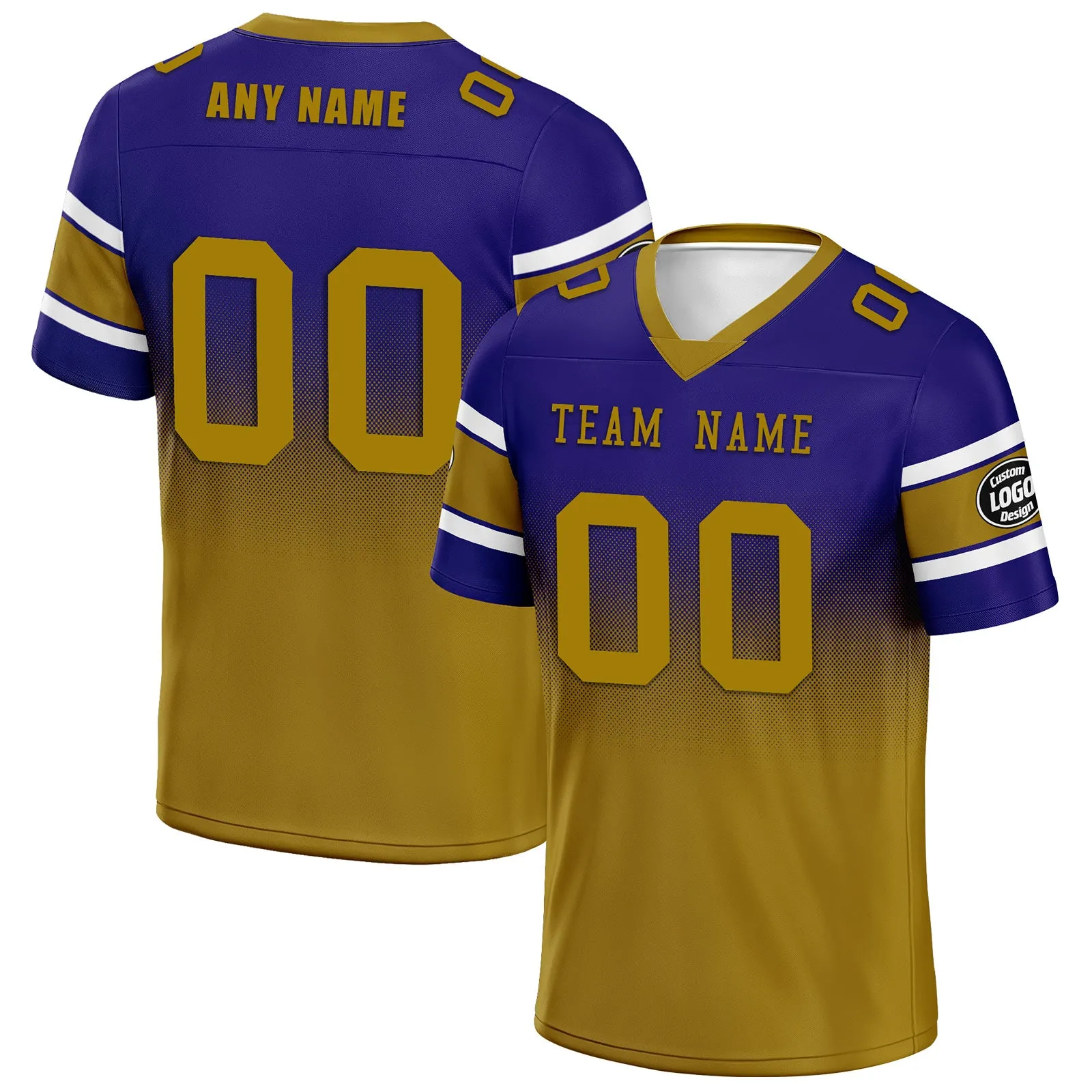 Custom Purple Yellow Baltimore Football Jersey and Hat Combo Offer Personalized Combo ZH-D020326-2