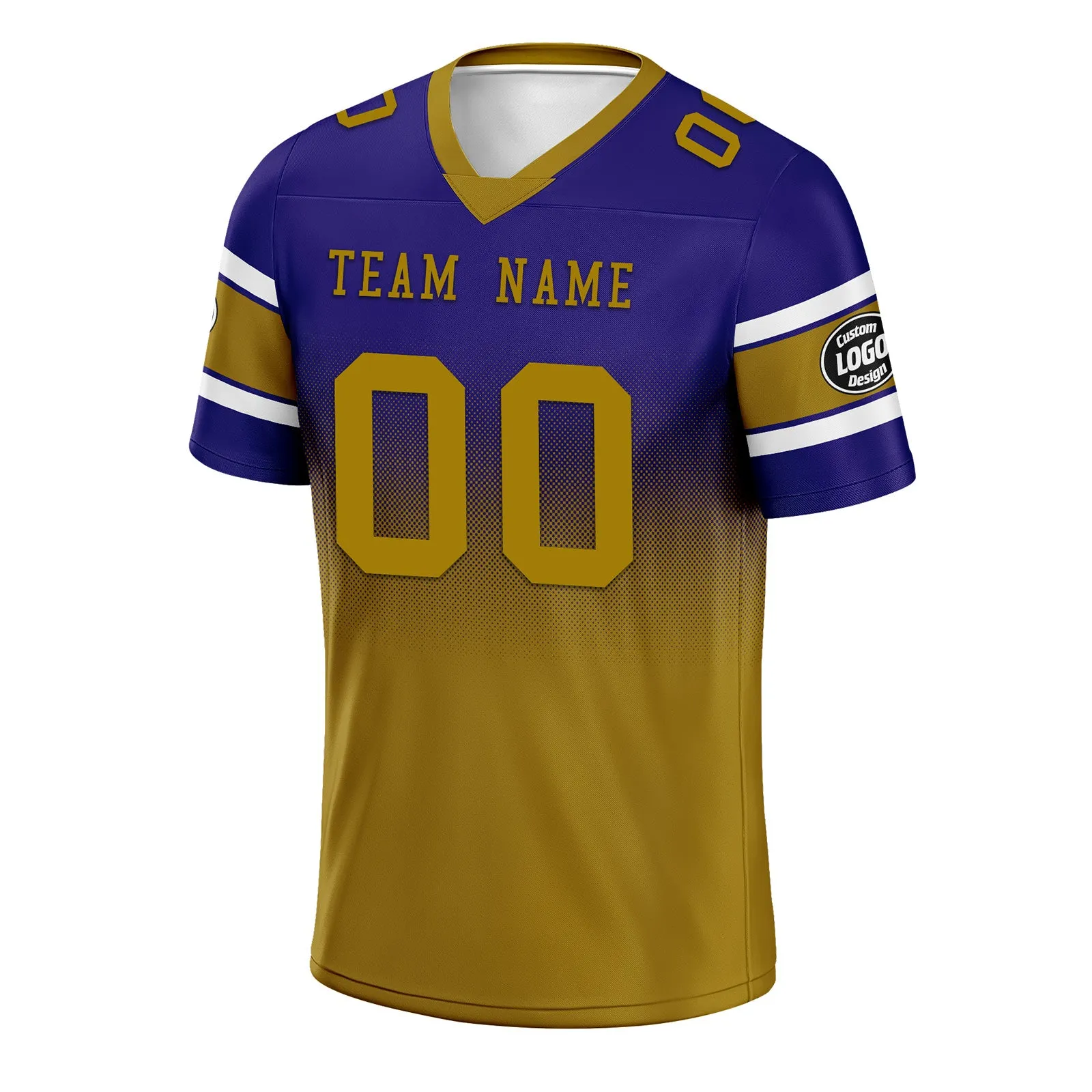Custom Purple Yellow Baltimore Football Jersey and Hat Combo Offer Personalized Combo ZH-D020326-2