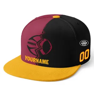 Custom Red Black Arizona Hat Sport Design Cap Stitched Adjustable Personalized PR067B-D028017-1