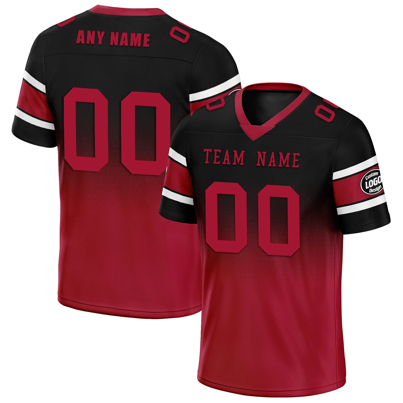 Custom Red Black Atlanta Football Jersey and Hat Combo Offer Personalized Combo ZH-D020326-3
