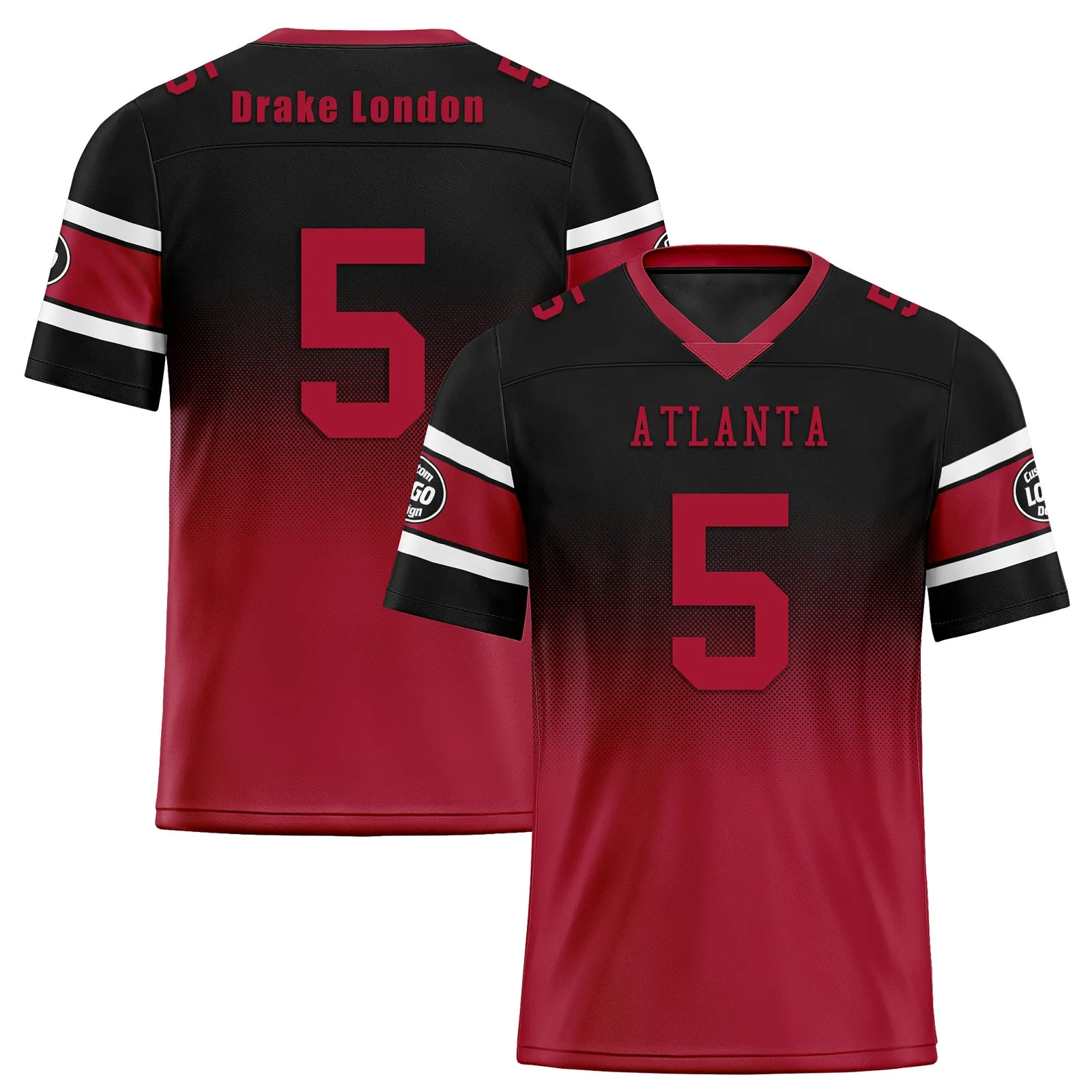 Custom Red Black Atlanta Football Jersey and Hat Combo Offer Personalized Combo ZH-D020326-3