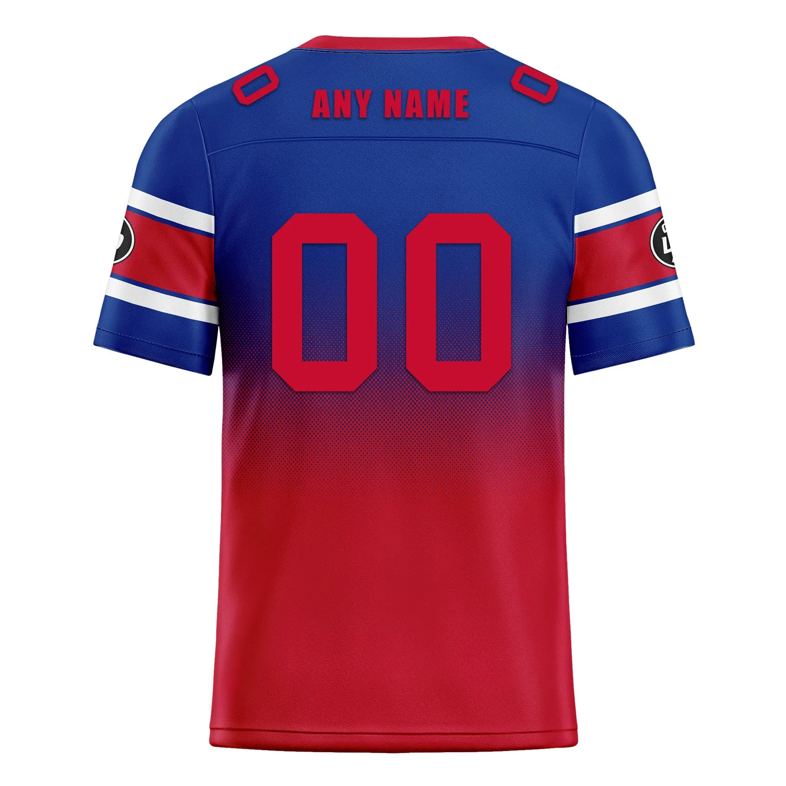 Custom Red Blue Buffalo Football Jersey and Hat Combo Offer Personalized Combo ZH-D020326-4