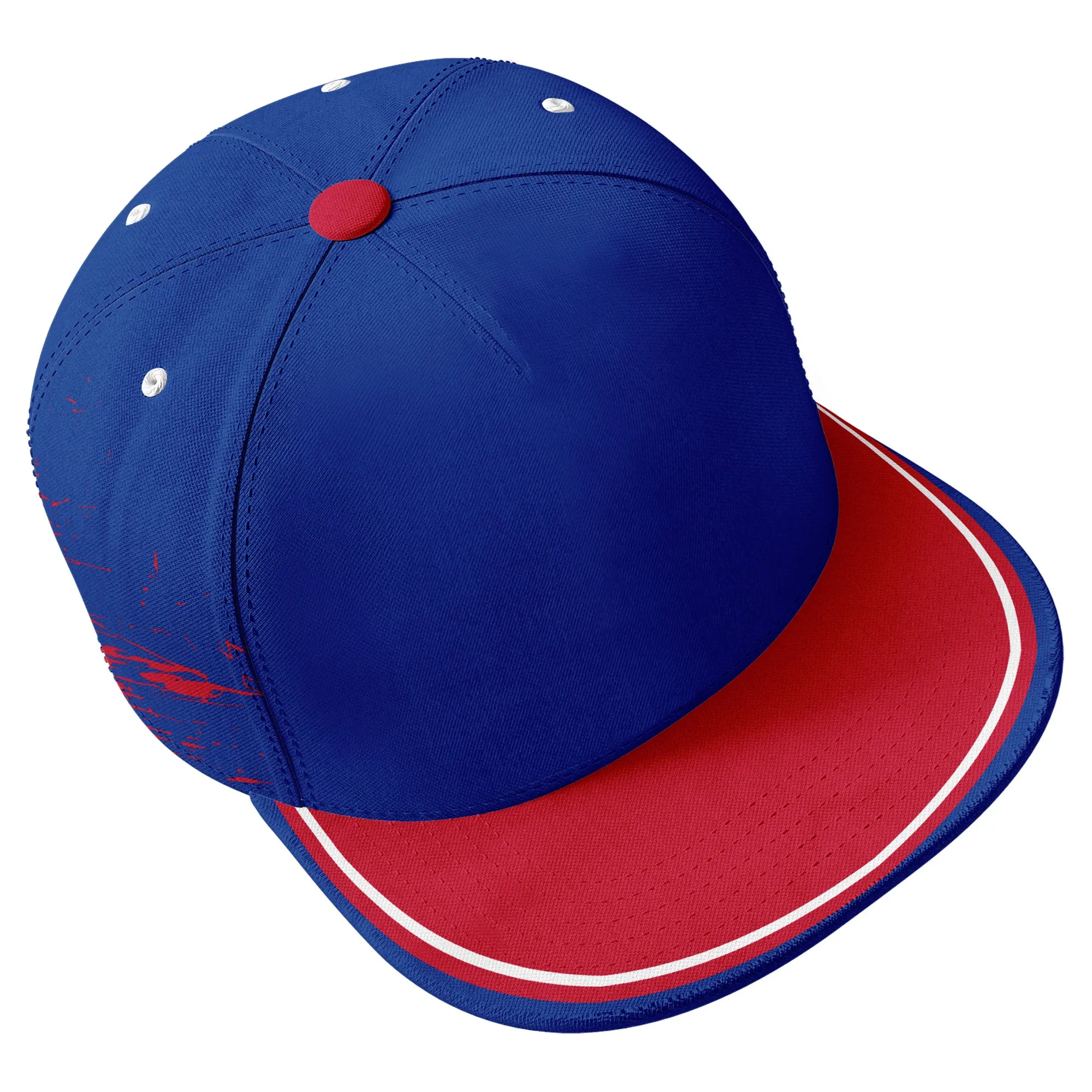 Custom Red Blue Buffalo Football Jersey and Hat Combo Offer Personalized Combo ZH-D020326-4
