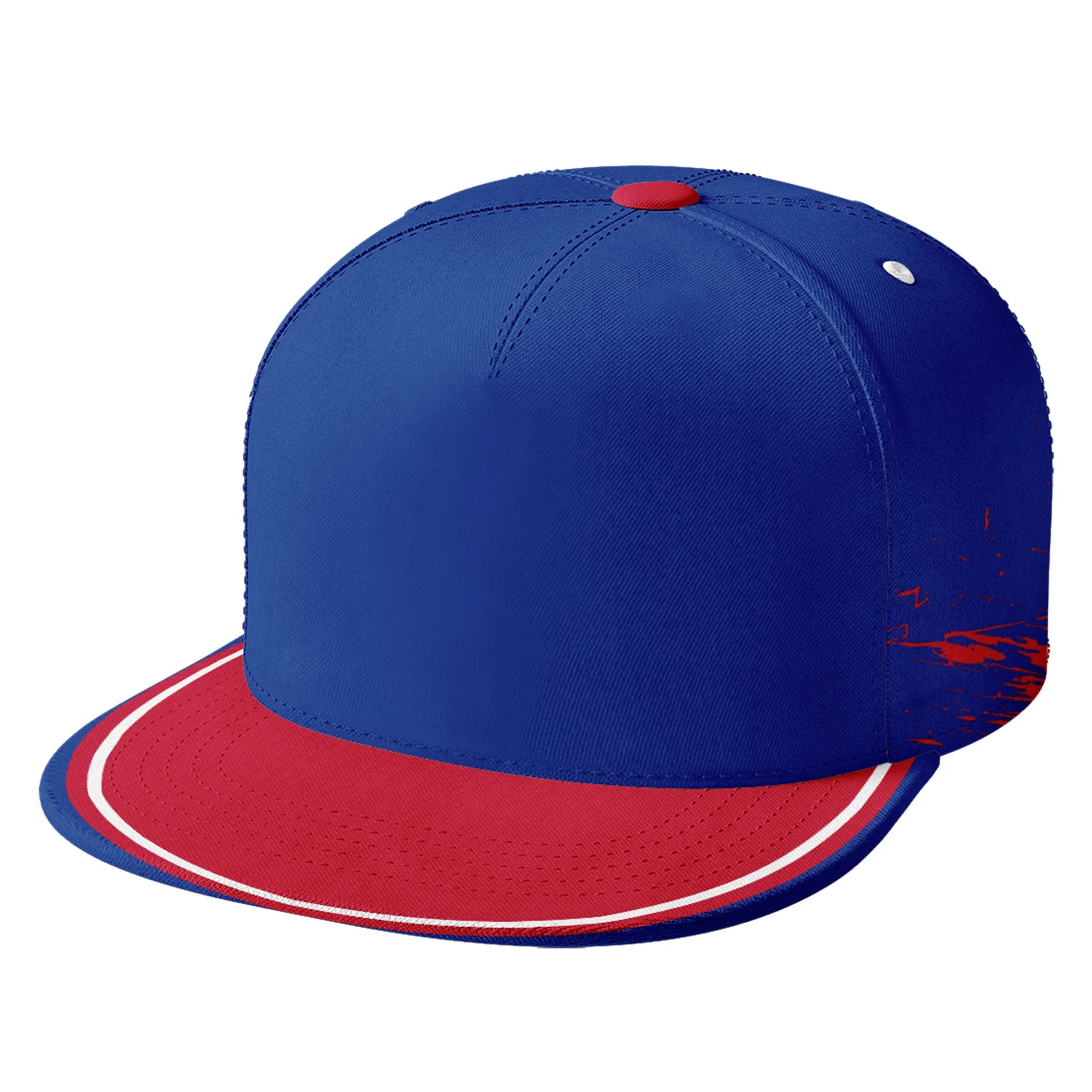 Custom Red Blue Buffalo Football Jersey and Hat Combo Offer Personalized Combo ZH-D020326-4
