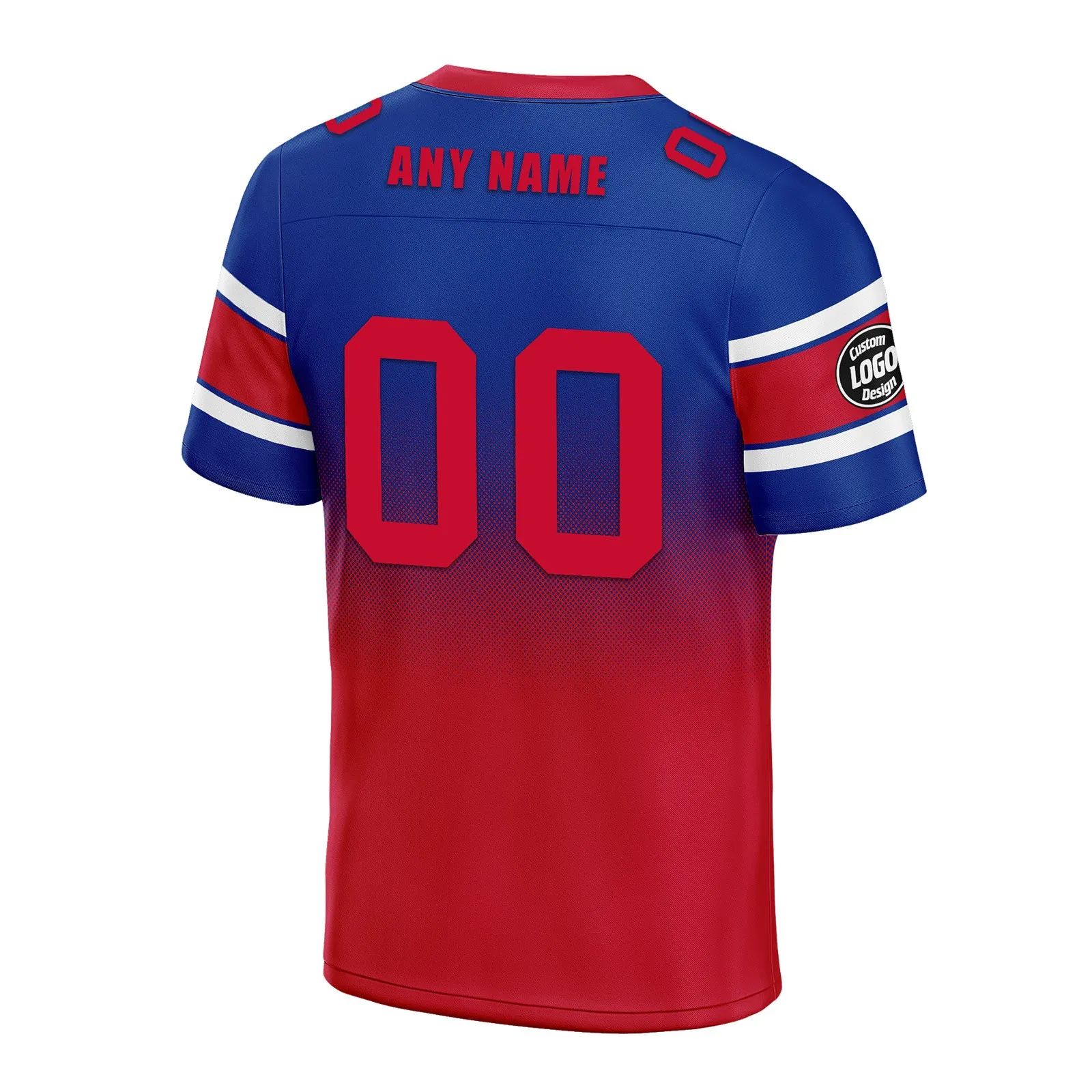 Custom Red Blue Buffalo Football Jersey and Hat Combo Offer Personalized Combo ZH-D020326-4