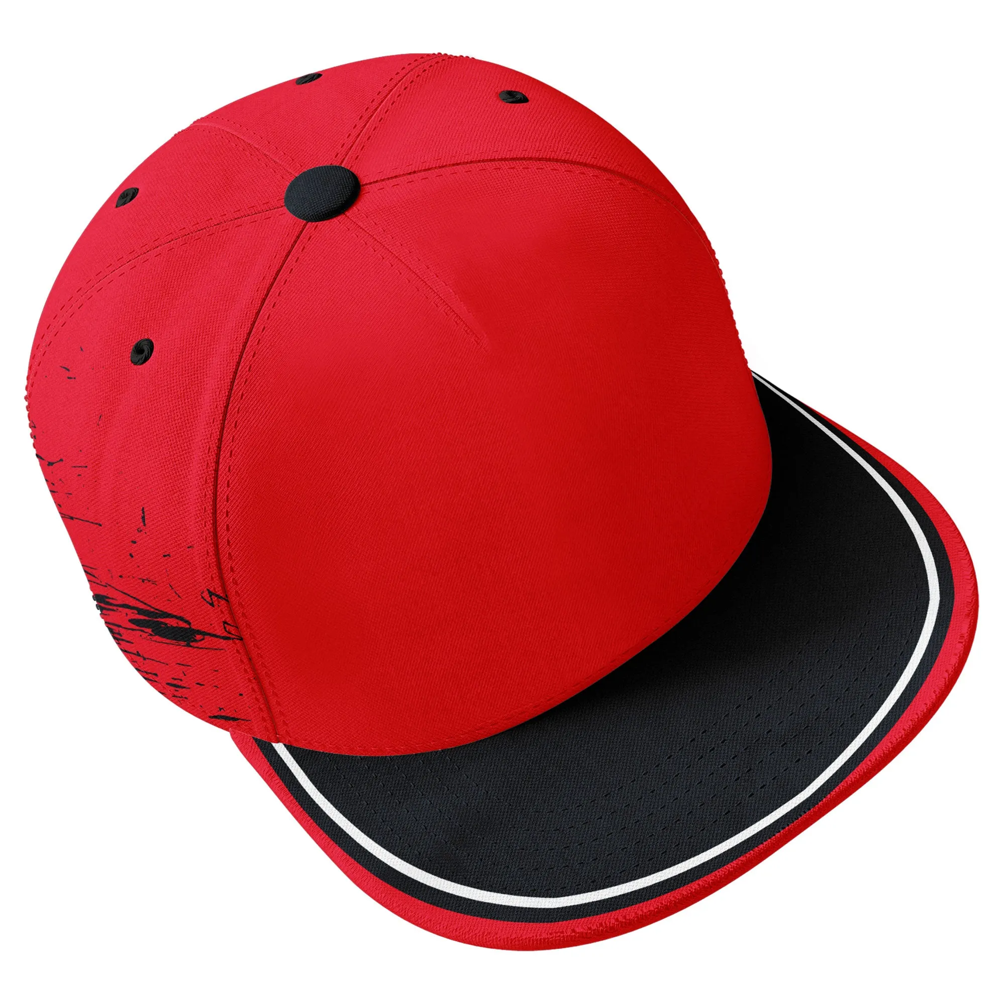 Custom Red Blue Houston Hat Sport Design Cap Stitched Adjustable Personalized PR067B-D020261-12