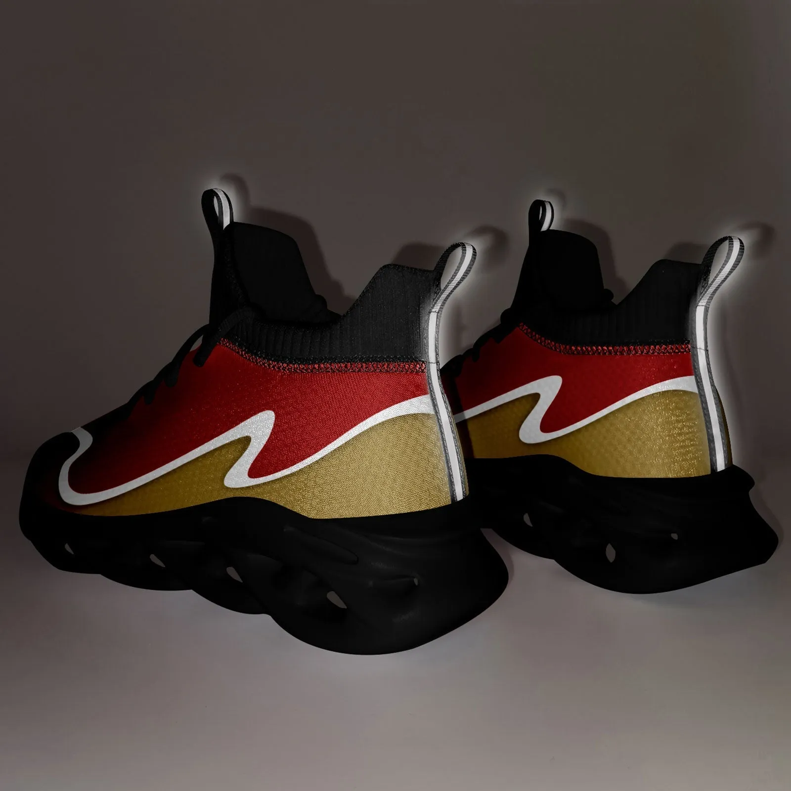 Custom Red Gold Maxsoul Shoes Personalized Sneaker FN030A-E020011-18