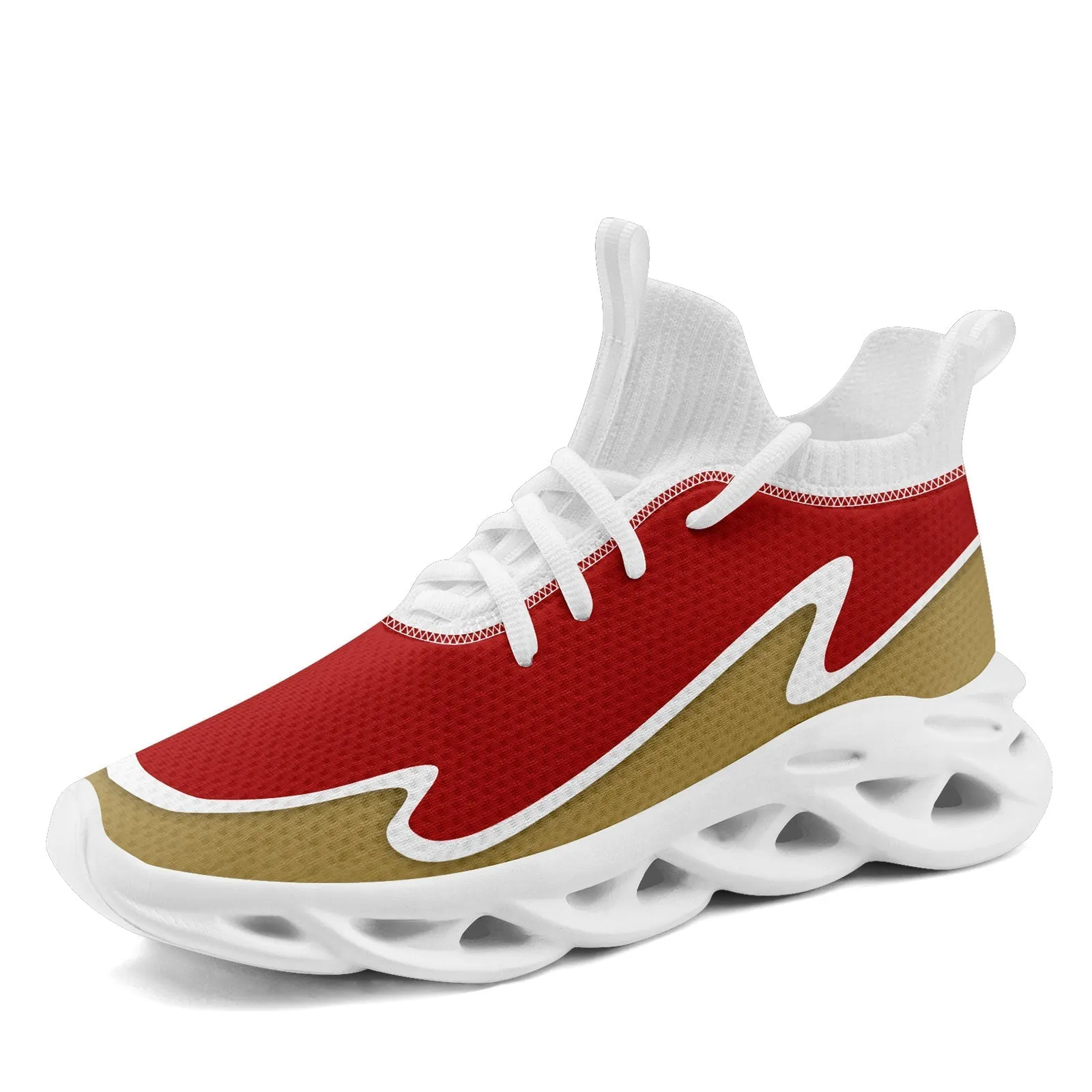 Custom Red Gold Maxsoul Shoes Personalized Sneaker FN030A-E020011-18