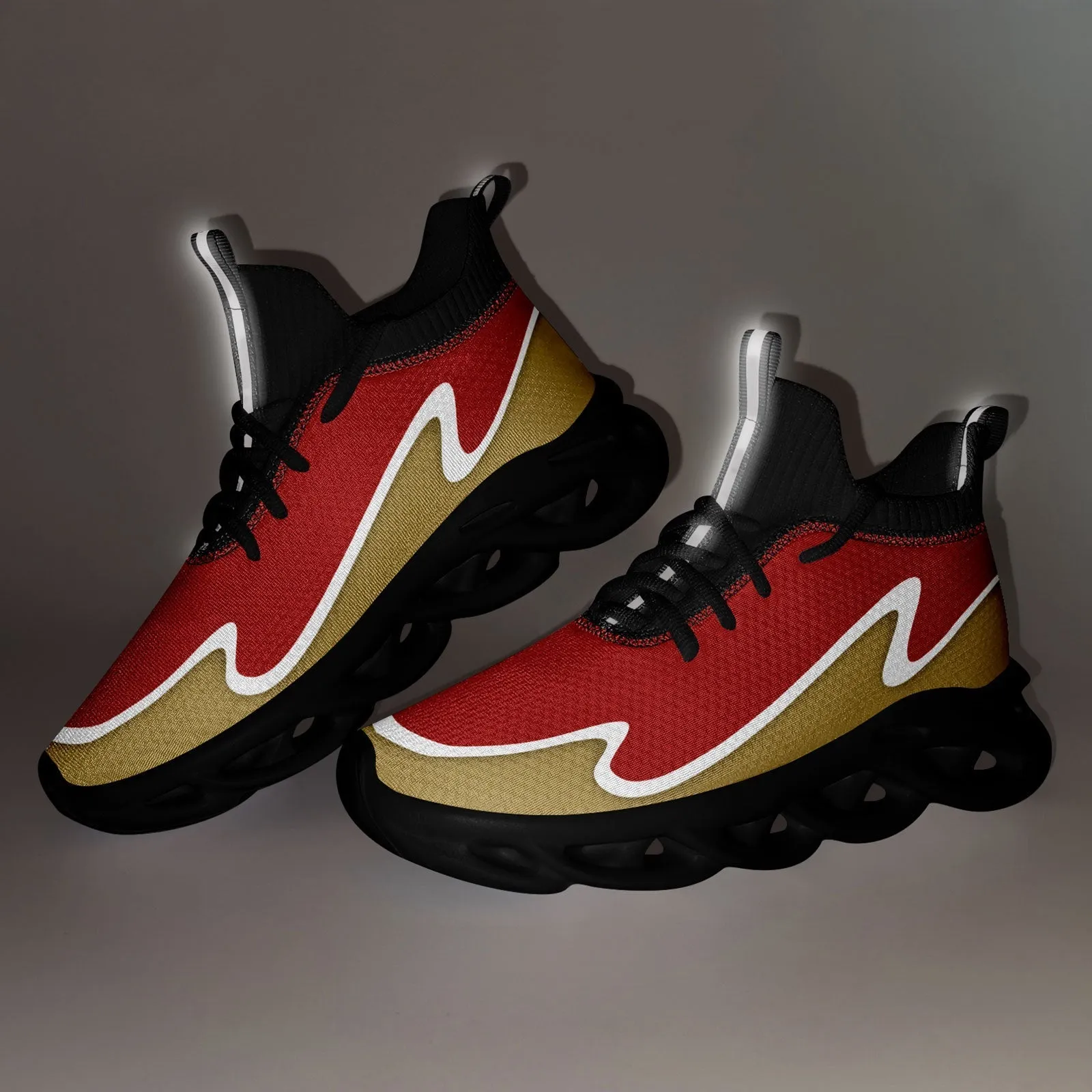 Custom Red Gold Maxsoul Shoes Personalized Sneaker FN030A-E020011-18