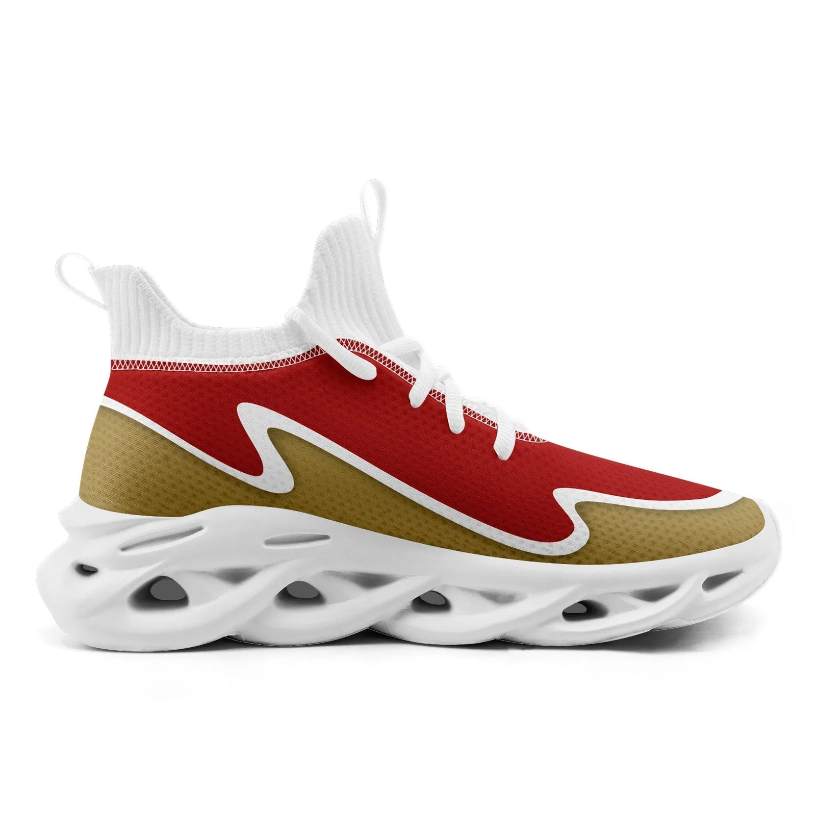 Custom Red Gold Maxsoul Shoes Personalized Sneaker FN030A-E020011-18