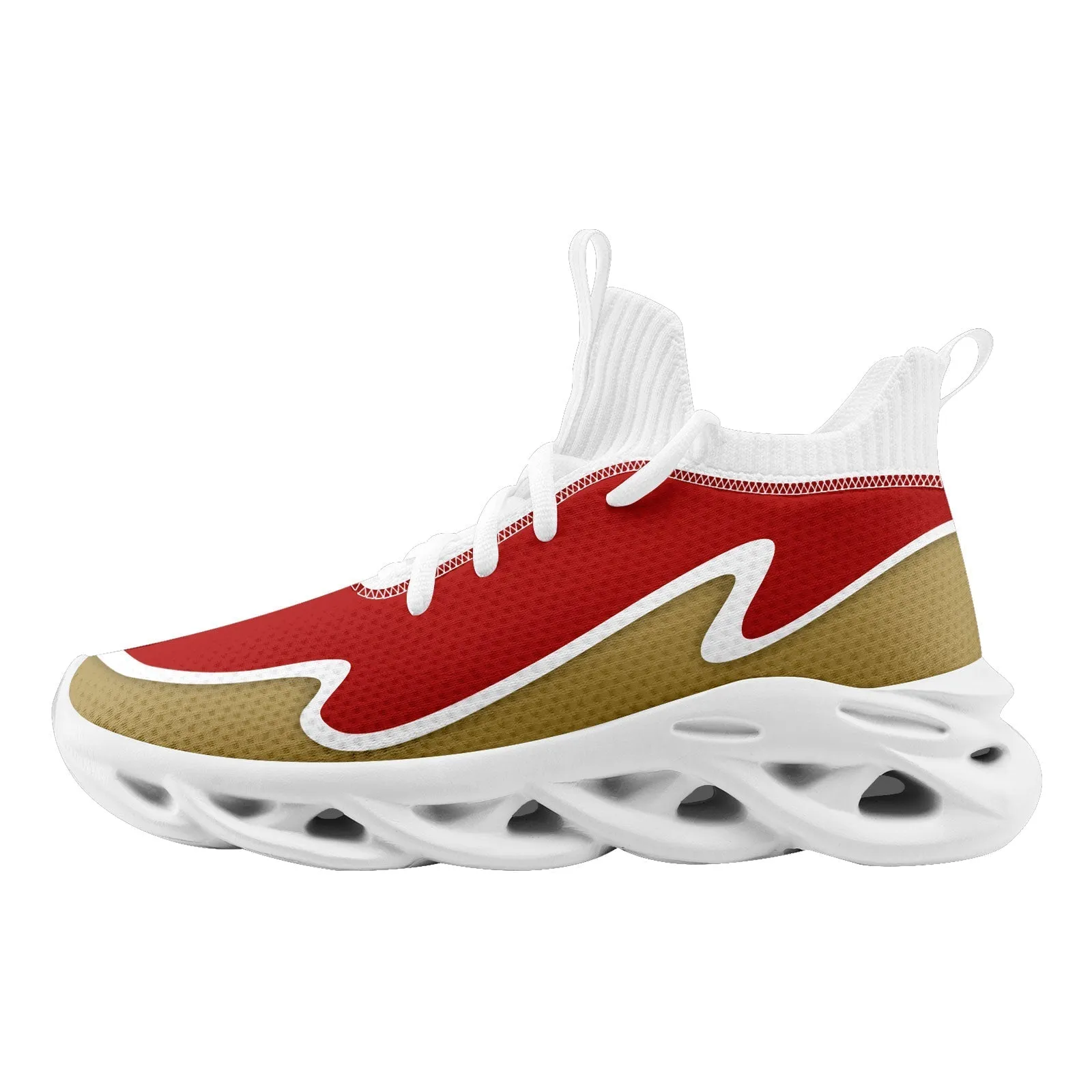 Custom Red Gold Maxsoul Shoes Personalized Sneaker FN030A-E020011-18