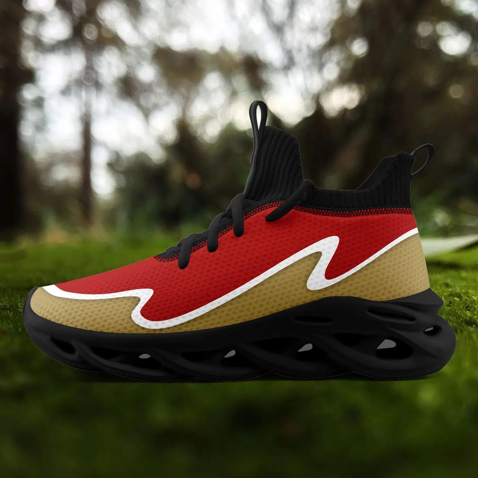 Custom Red Gold Maxsoul Shoes Personalized Sneaker FN030A-E020011-18