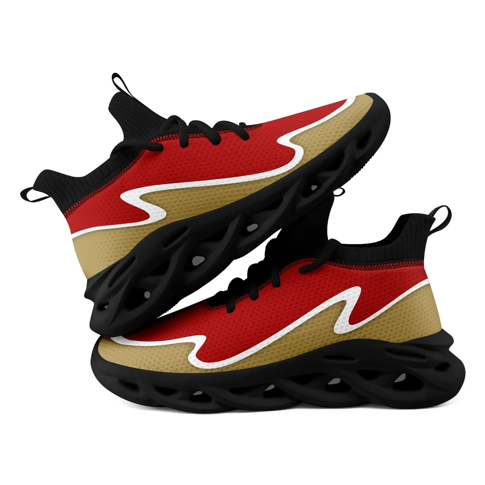 Custom Red Gold Maxsoul Shoes Personalized Sneaker FN030A-E020011-18