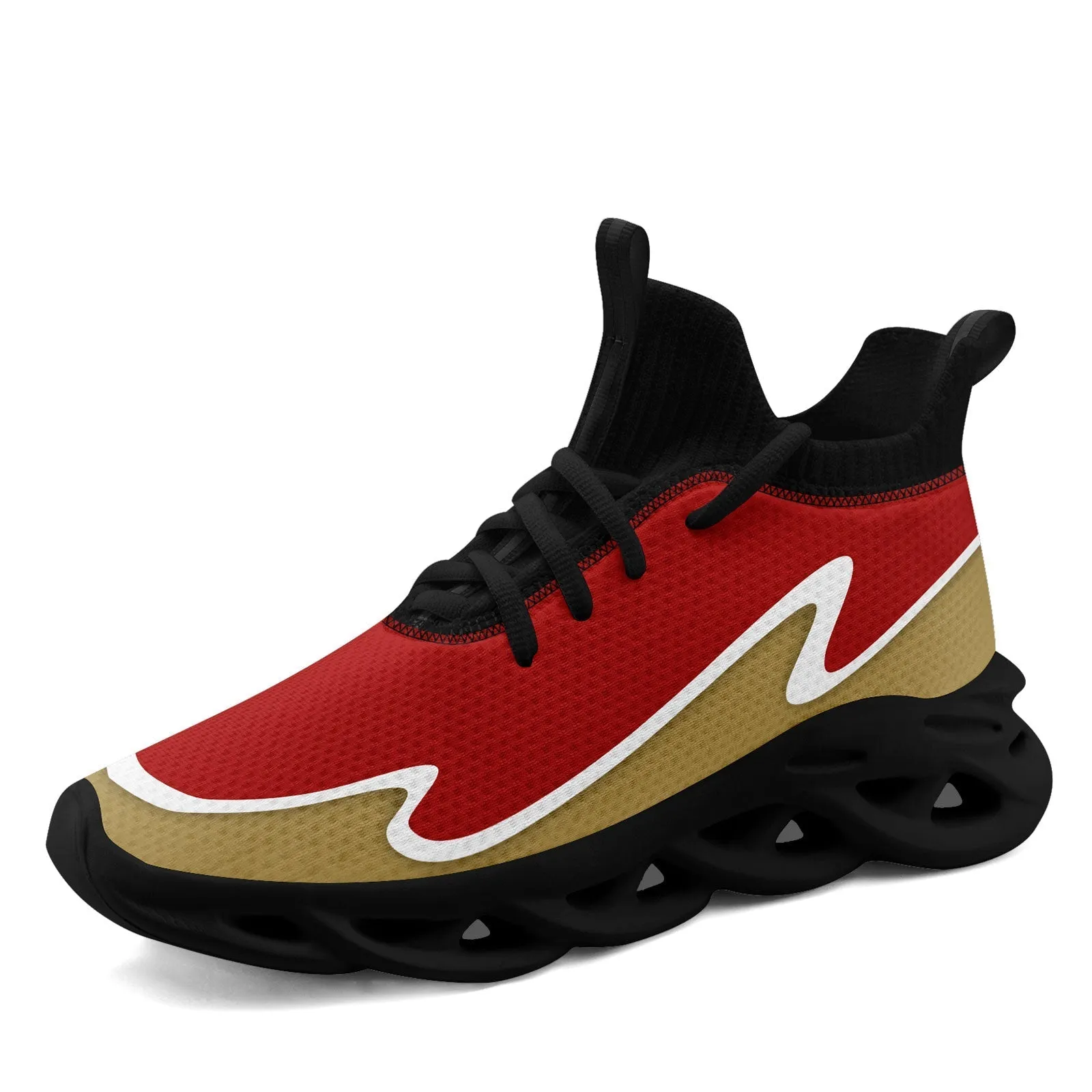Custom Red Gold Maxsoul Shoes Personalized Sneaker FN030A-E020011-18