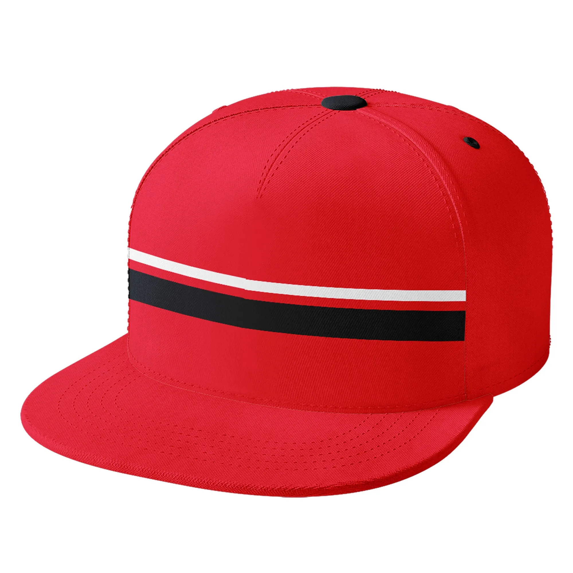 Custom Red Houston Hat Sport Design Cap Stitched Adjustable Personalized PR067B-D020262-12