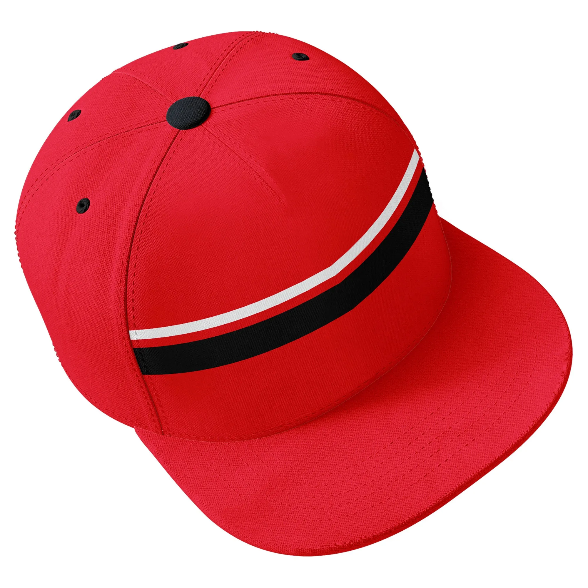 Custom Red Houston Hat Sport Design Cap Stitched Adjustable Personalized PR067B-D020262-12