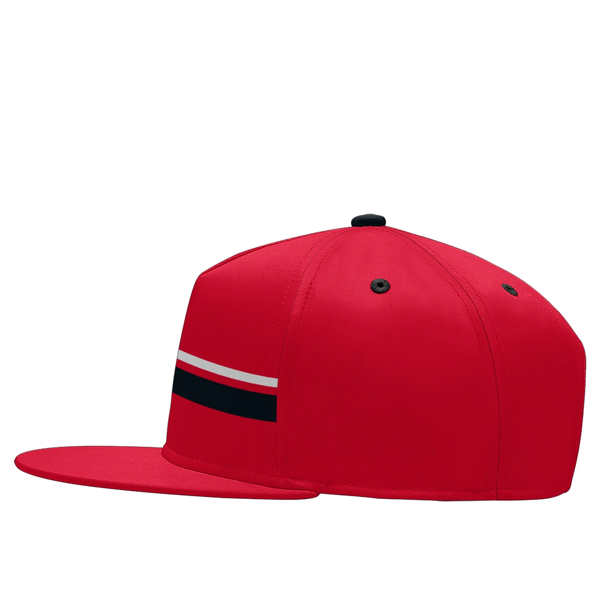 Custom Red Houston Hat Sport Design Cap Stitched Adjustable Personalized PR067B-D020262-12