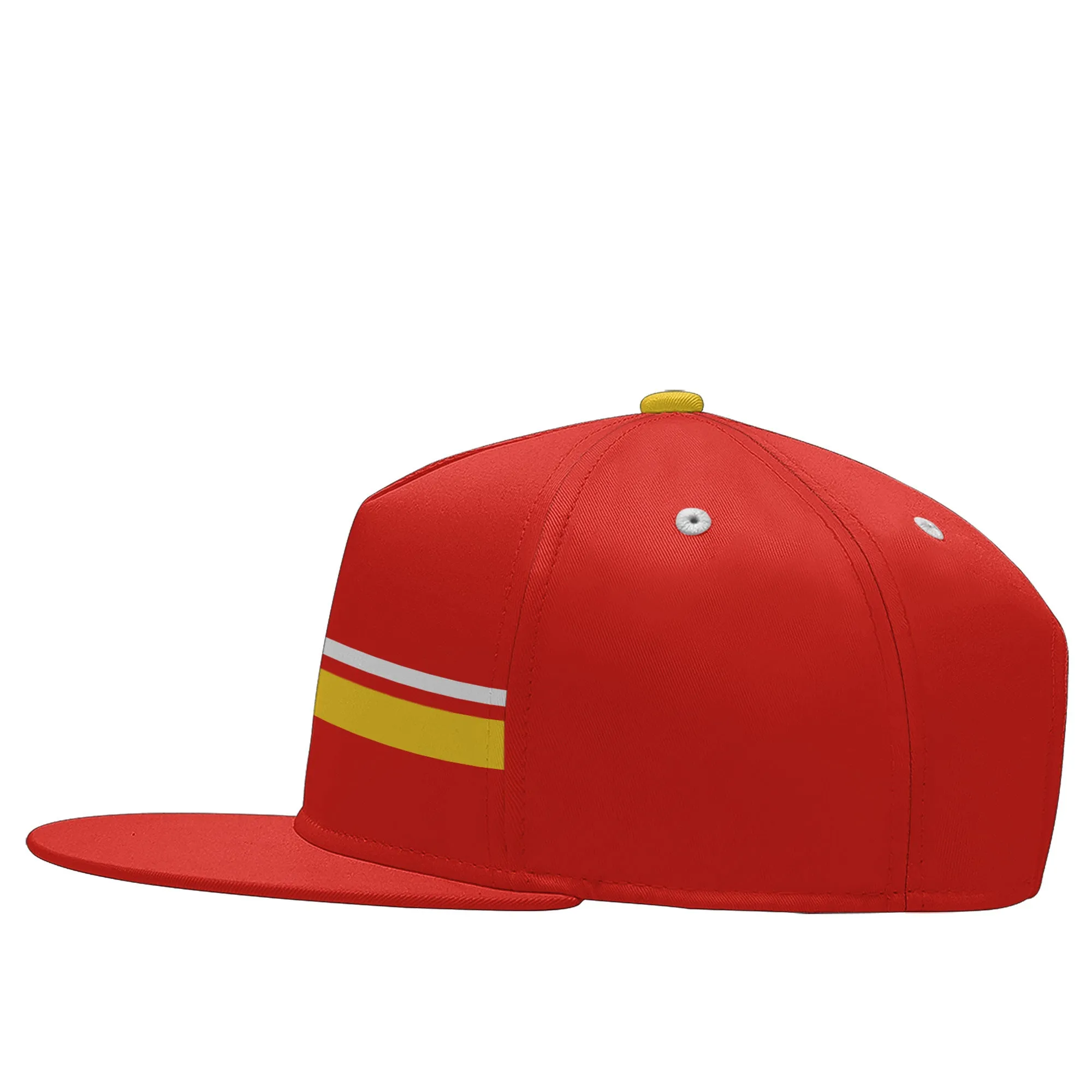 Custom Red Kansas City Hat Sport Design Cap Stitched Adjustable Personalized PR067B-D020262-18