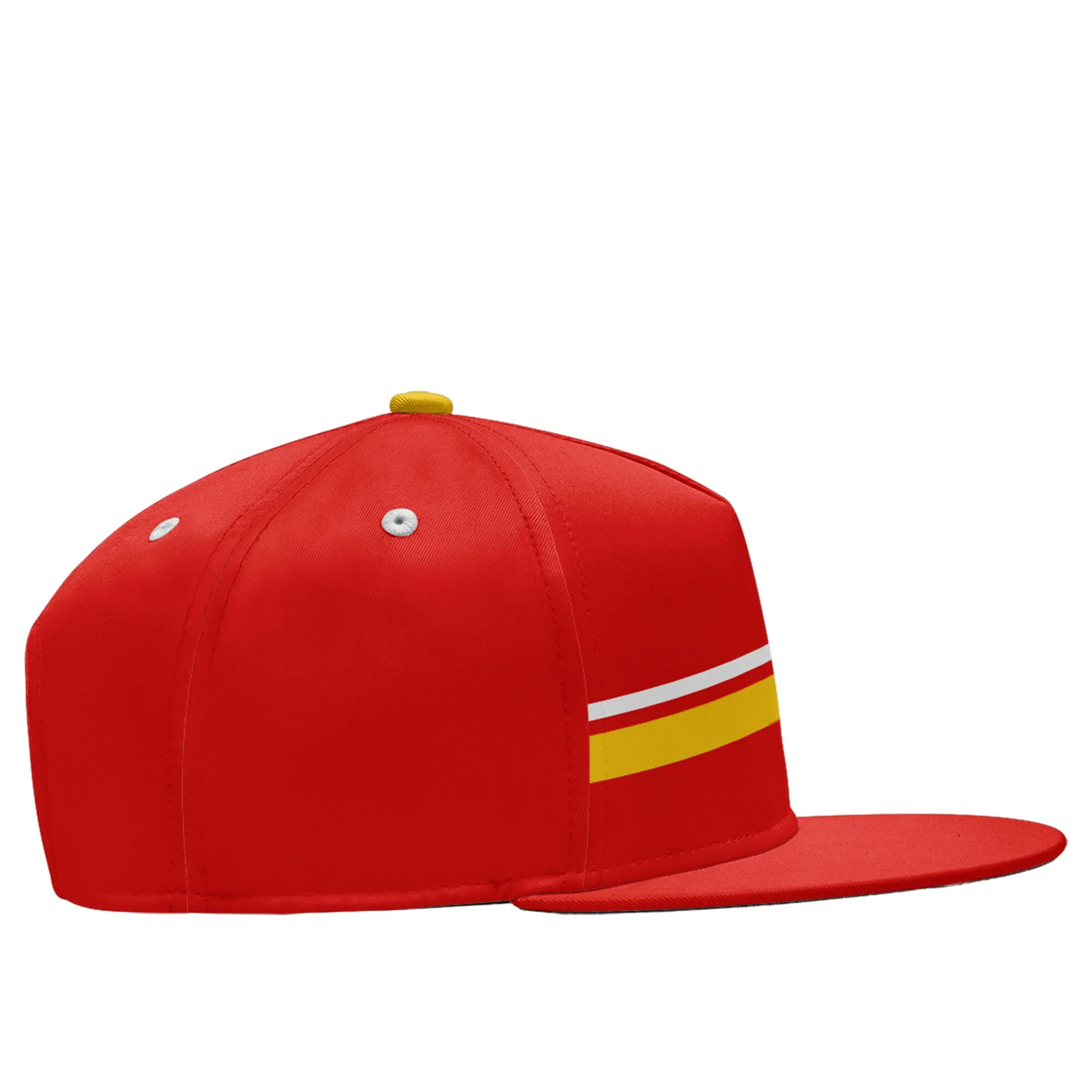 Custom Red Kansas City Hat Sport Design Cap Stitched Adjustable Personalized PR067B-D020262-18