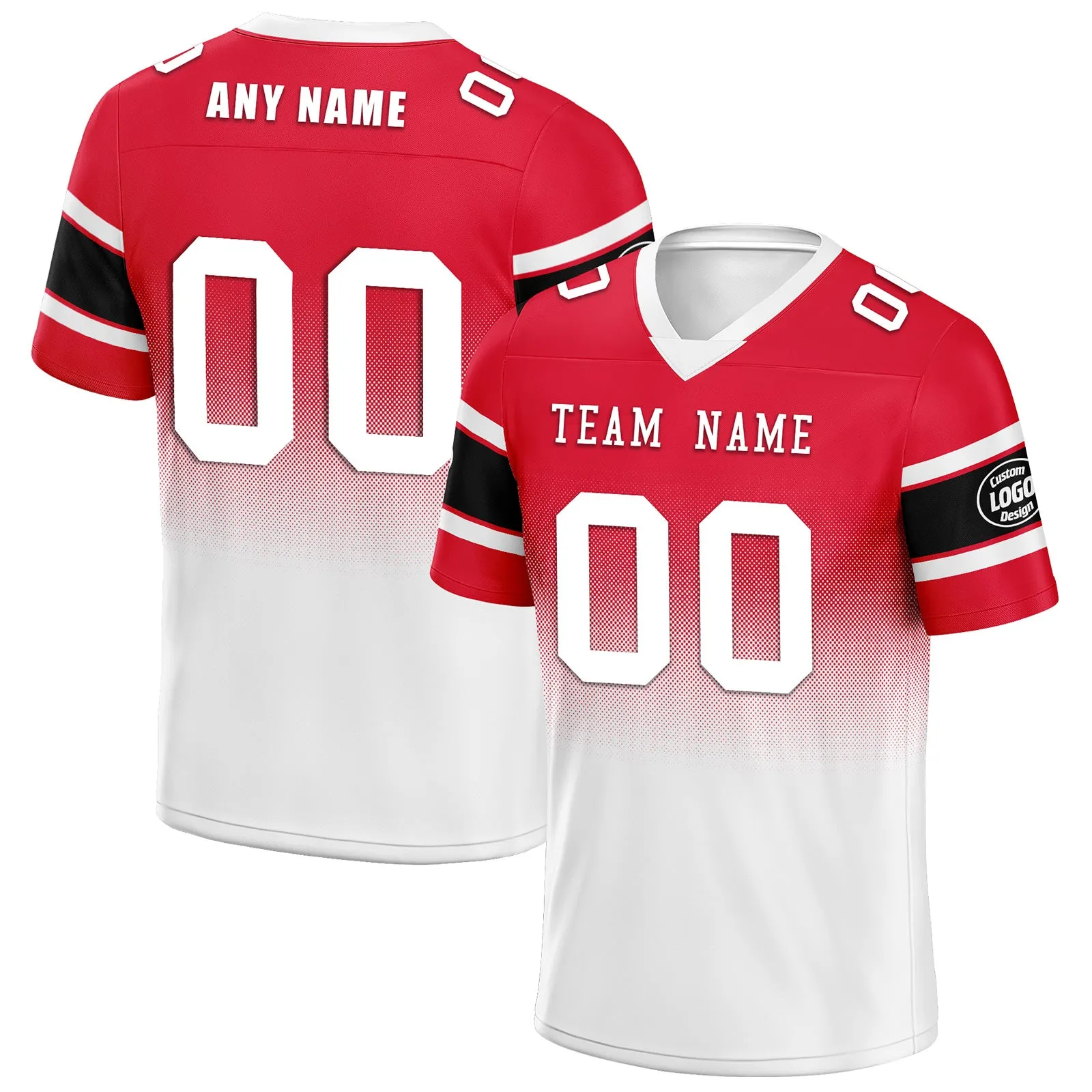 Custom Red White Kansas City Football Jersey and Hat Combo Offer Personalized Combo ZH-D020326-18