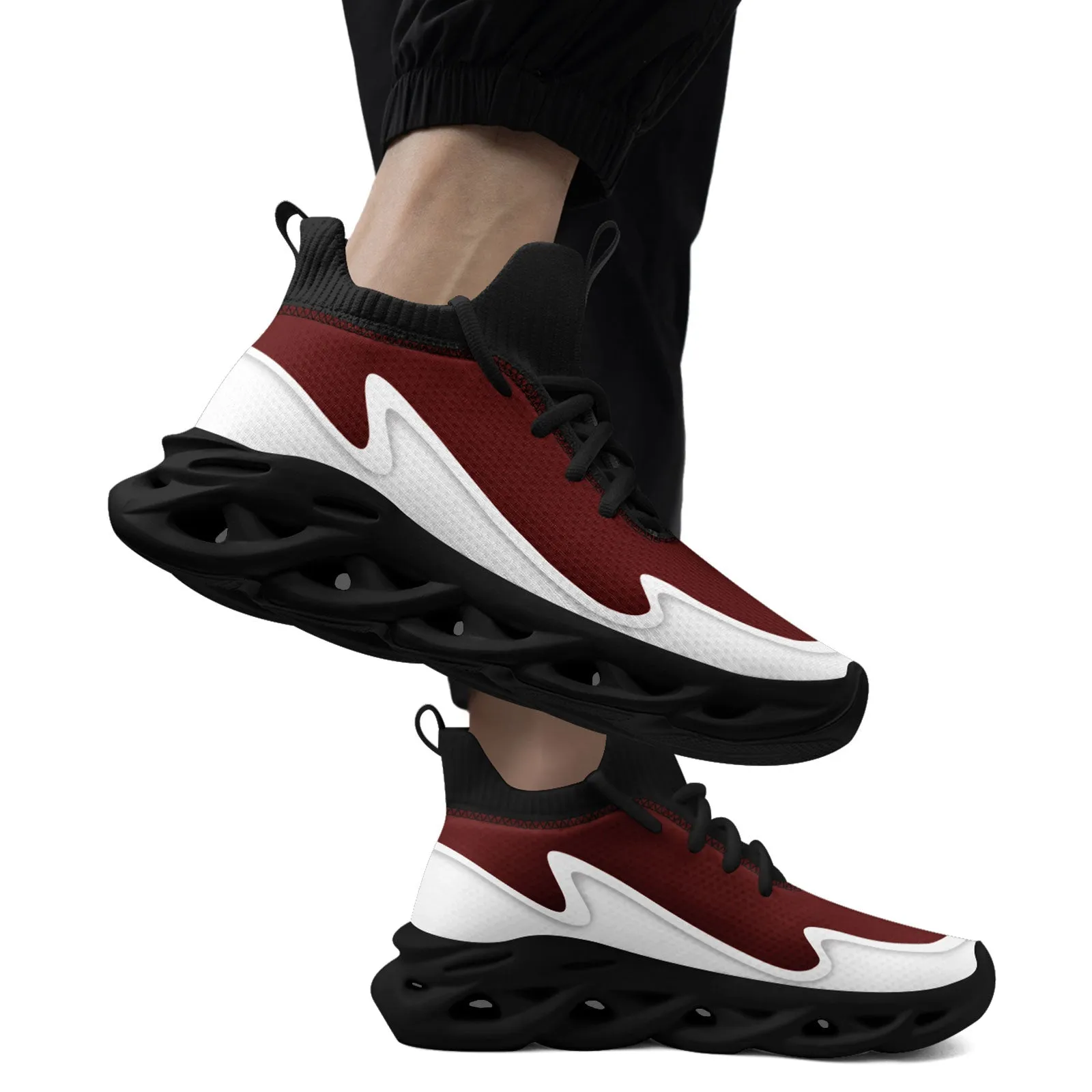 Custom Red White Maxsoul Shoes Personalized Sneaker FN030A-E020011-16