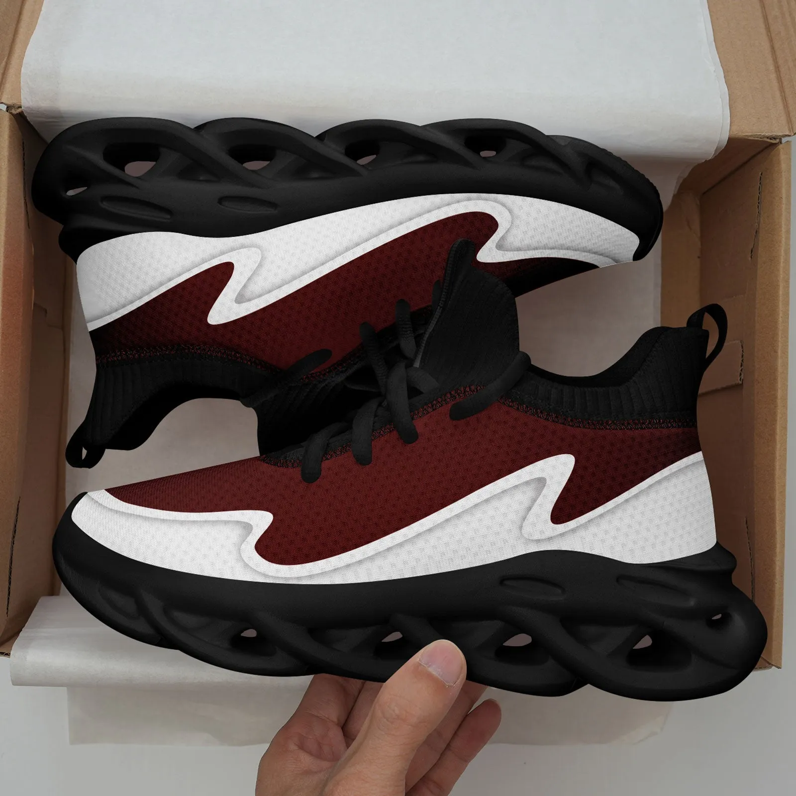 Custom Red White Maxsoul Shoes Personalized Sneaker FN030A-E020011-16