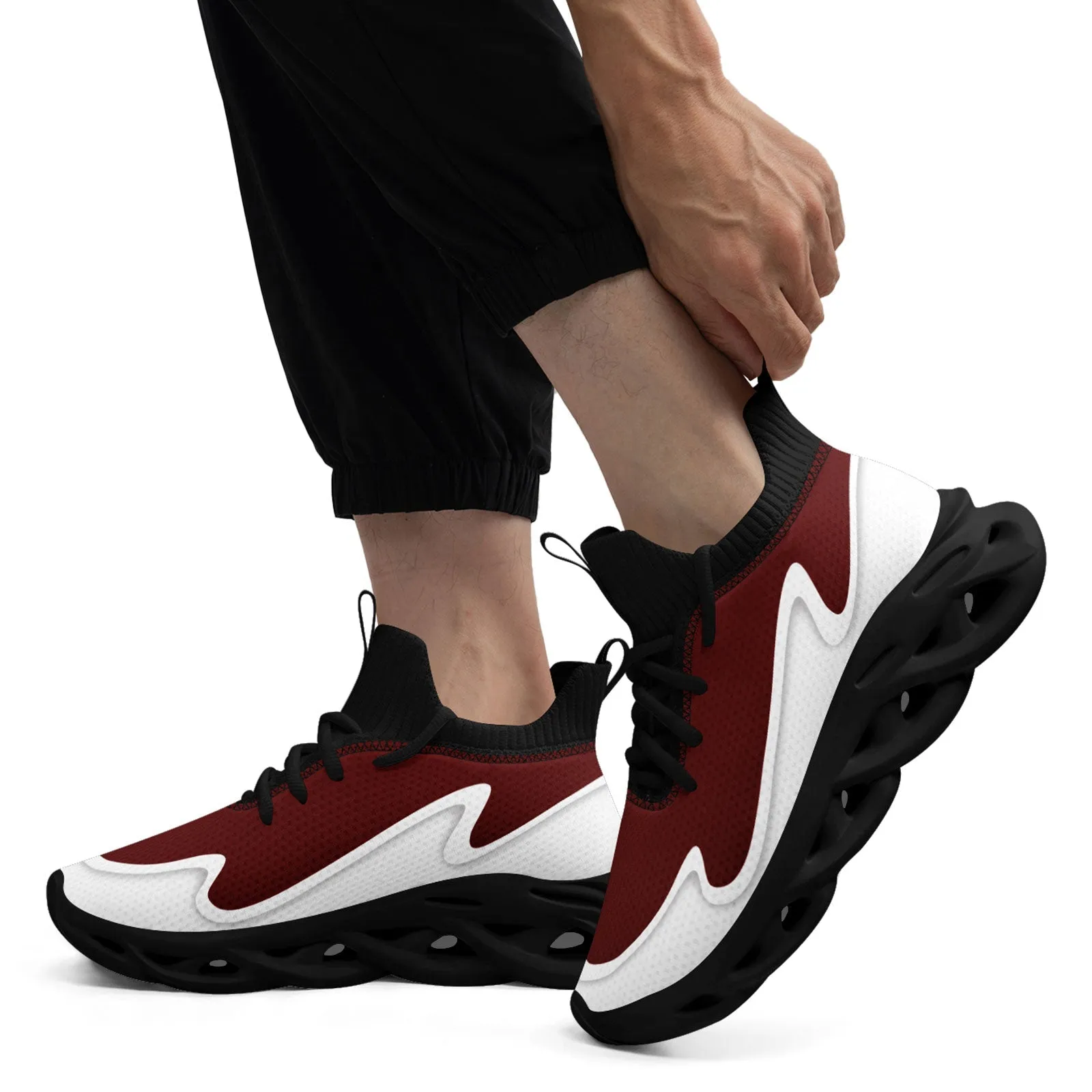 Custom Red White Maxsoul Shoes Personalized Sneaker FN030A-E020011-16