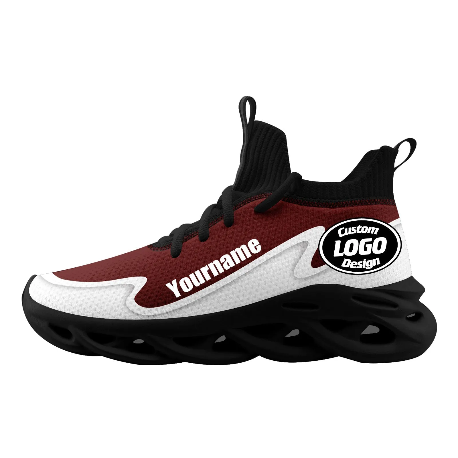 Custom Red White Maxsoul Shoes Personalized Sneaker FN030A-E020011-16