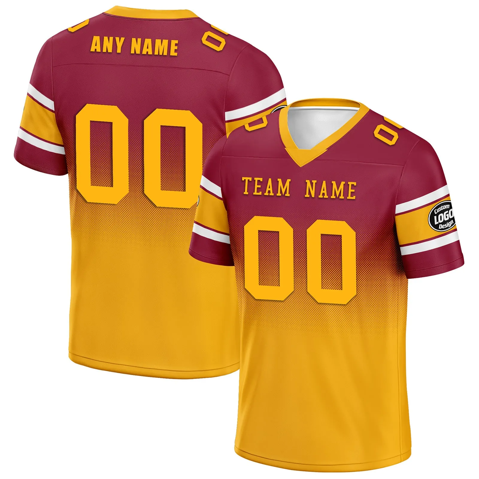 Custom Red Yellow Arizona Football Jersey and Hat Combo Offer Personalized Combo ZH-D020326-1