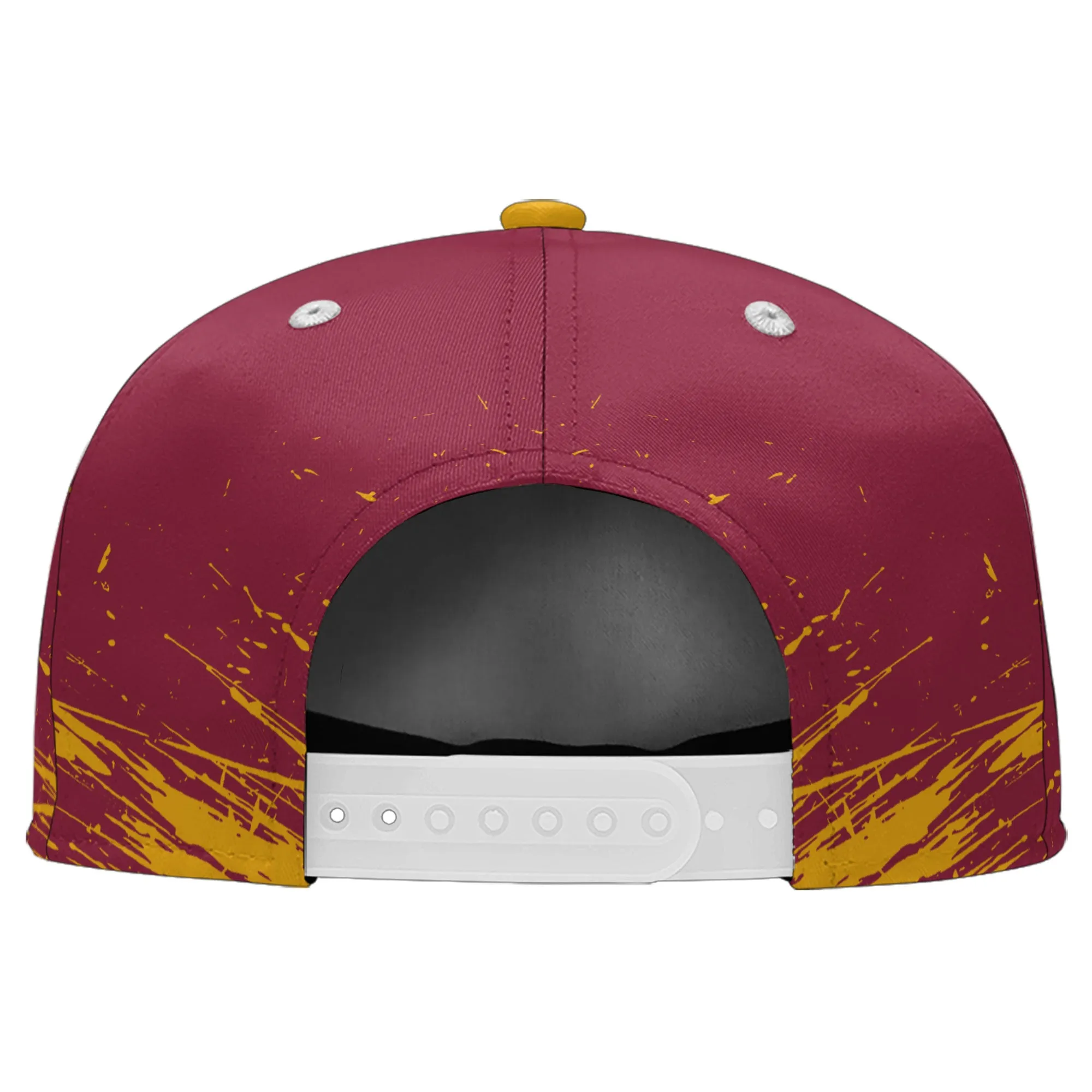 Custom Red Yellow Arizona Hat Sport Design Cap Stitched Adjustable Personalized PR067B-D020261-1