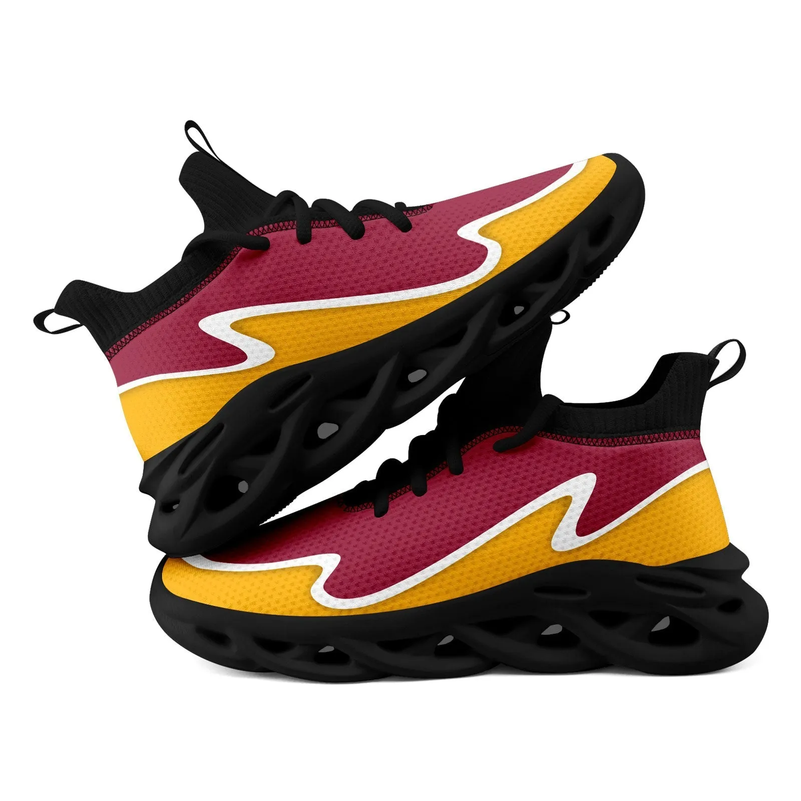 Custom Red Yellow Maxsoul Shoes Personalized Sneaker FN030A-E020011-2