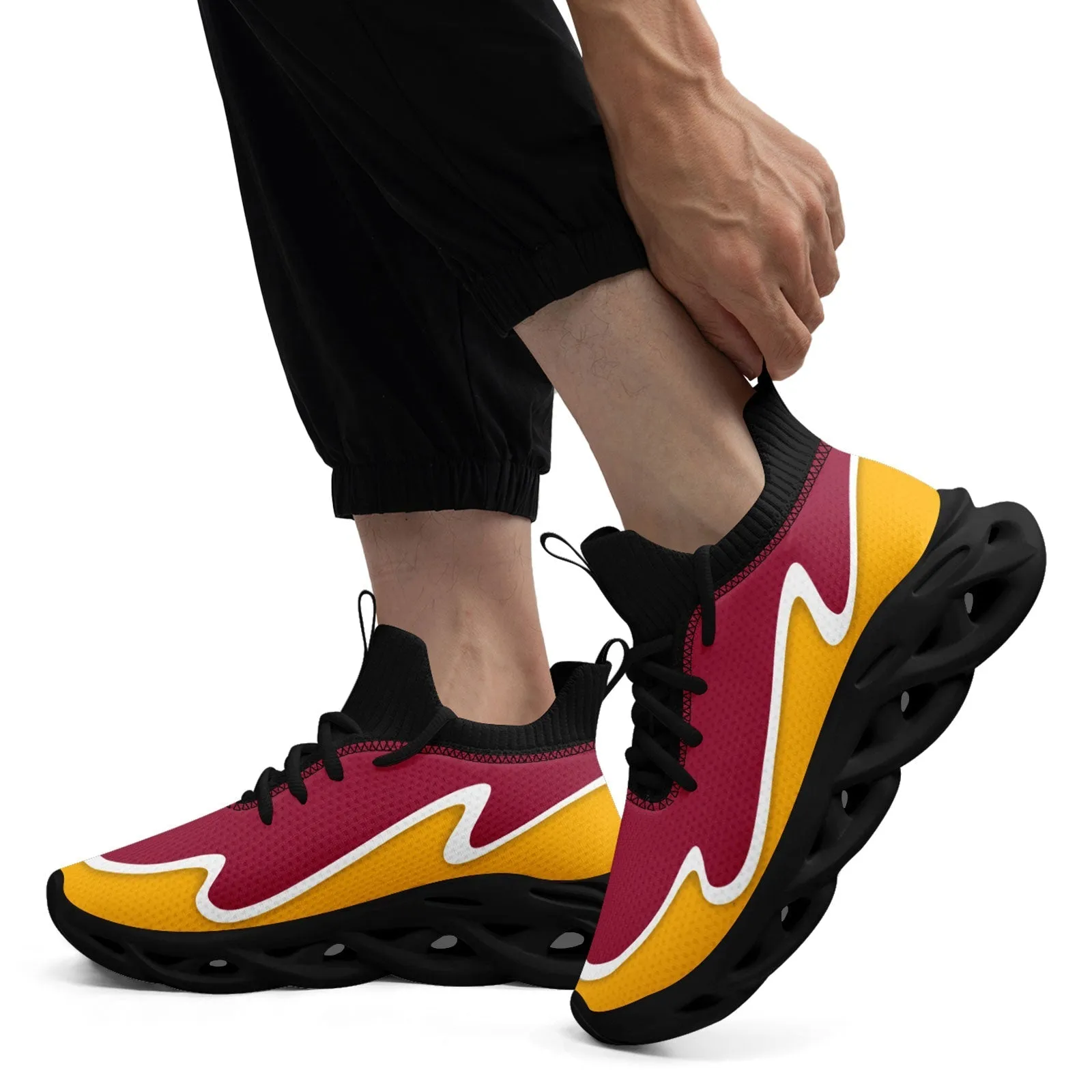 Custom Red Yellow Maxsoul Shoes Personalized Sneaker FN030A-E020011-2