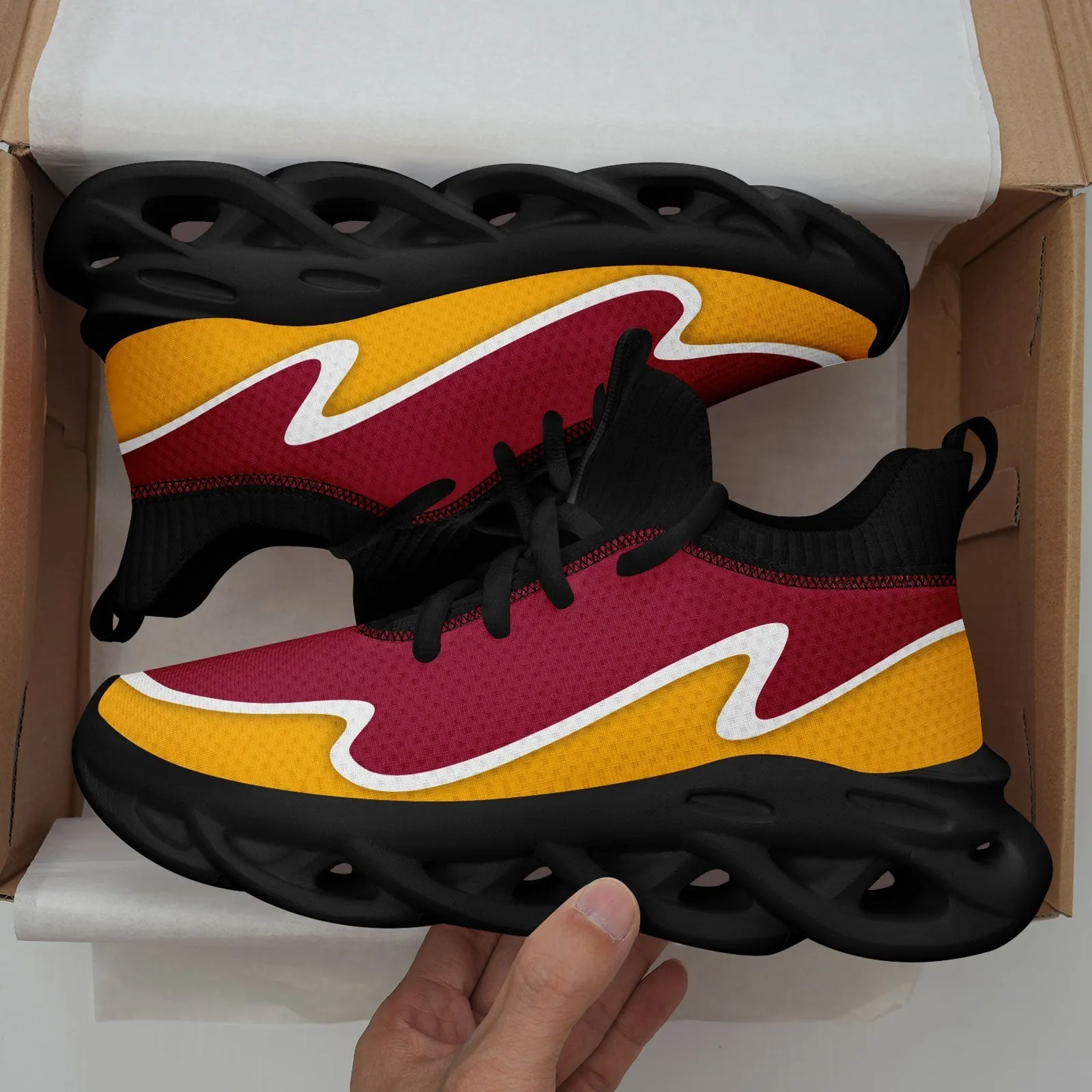 Custom Red Yellow Maxsoul Shoes Personalized Sneaker FN030A-E020011-2