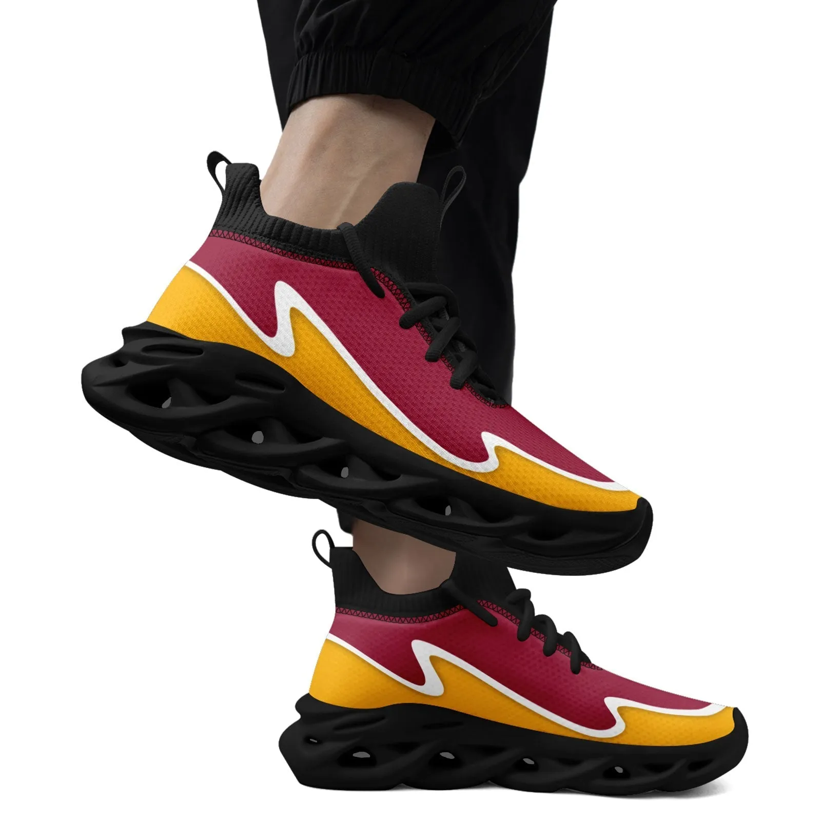 Custom Red Yellow Maxsoul Shoes Personalized Sneaker FN030A-E020011-2