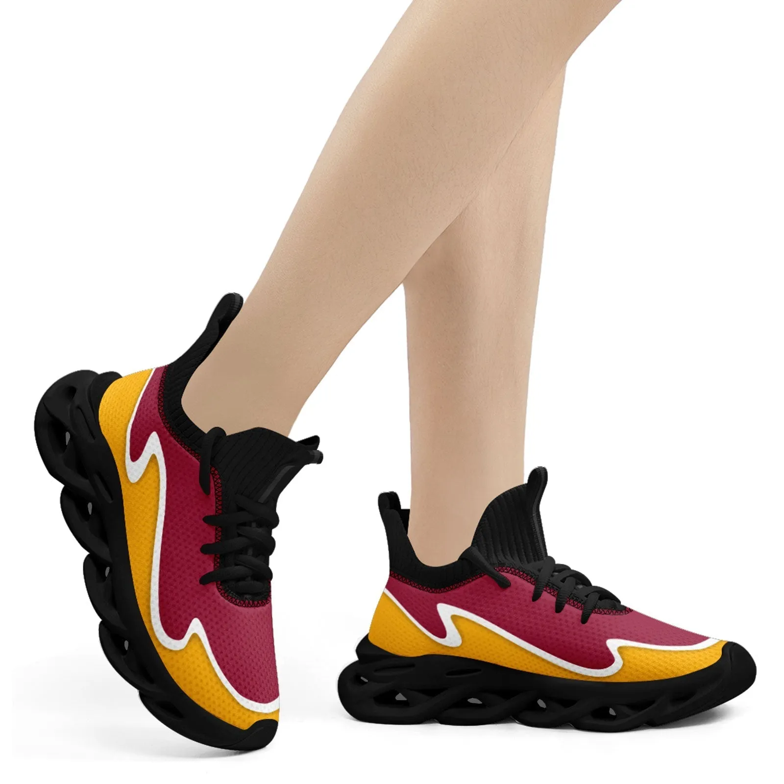 Custom Red Yellow Maxsoul Shoes Personalized Sneaker FN030A-E020011-2