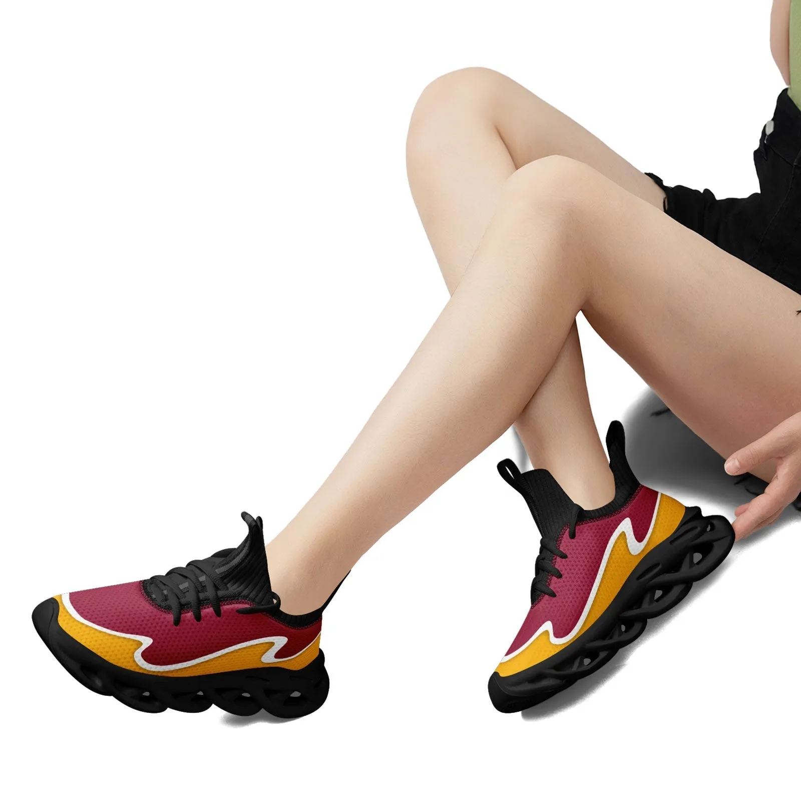 Custom Red Yellow Maxsoul Shoes Personalized Sneaker FN030A-E020011-2