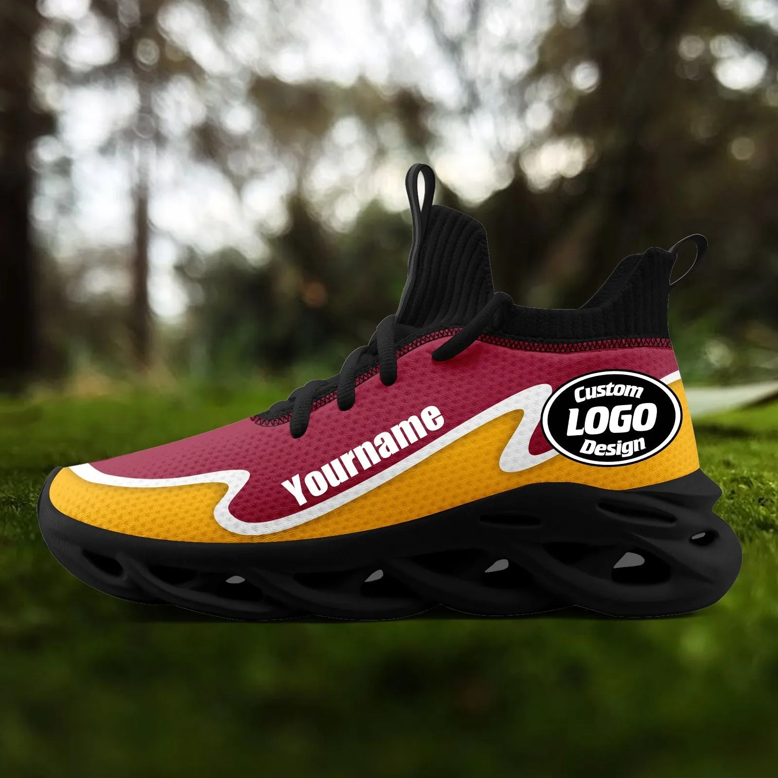 Custom Red Yellow Maxsoul Shoes Personalized Sneaker FN030A-E020011-2