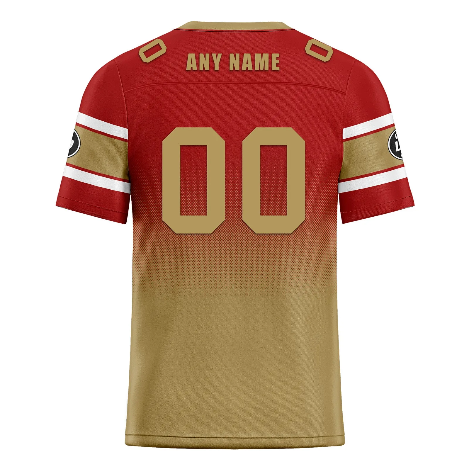 Custom Red Yellow San Francisco Football Jersey and Hat Combo Offer Personalized Combo ZH-D020326-25